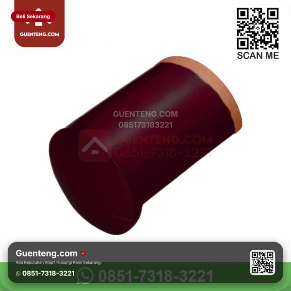 Keramik Kanmuri Kanmuri Milenio Genteng Ujung Nok Kiri Kanmuri Milenio Grade 1 Wine Red Pcs
