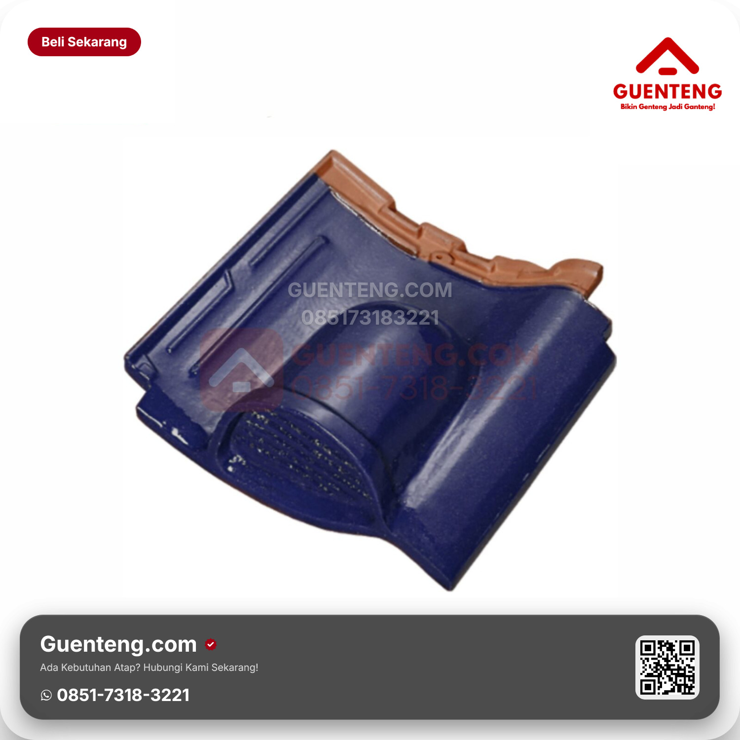 Genteng Keramik Ventilasi Kanmuri Milenio Aksesoris Admiral Blue Grade 2