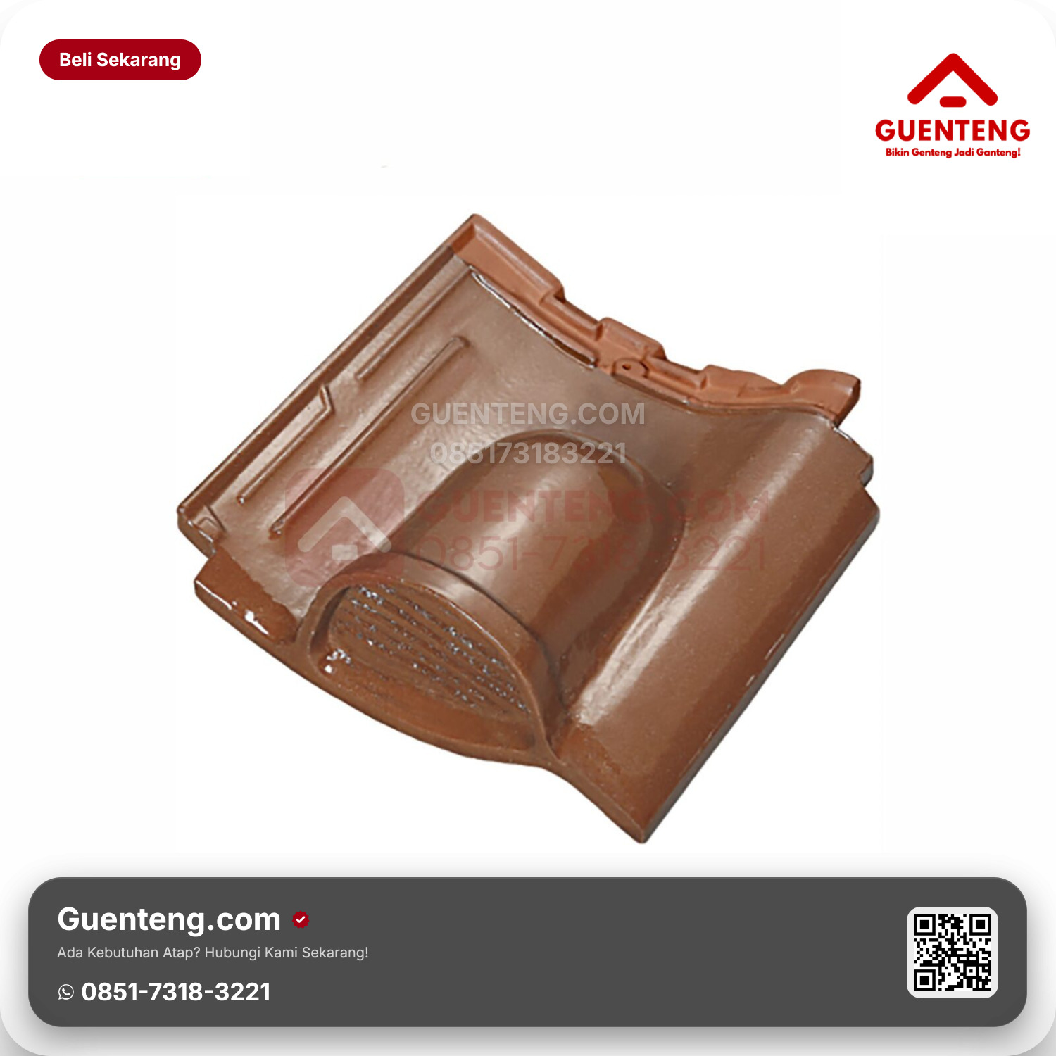 Genteng Keramik Ventilasi Kanmuri Milenio Aksesoris Natural Grade 1