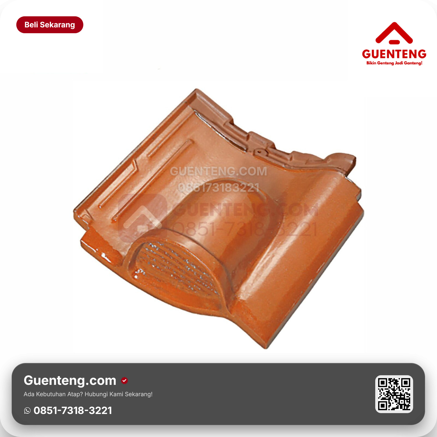 Genteng Keramik Ventilasi Kanmuri Milenio Aksesoris Unglazed Grade 2