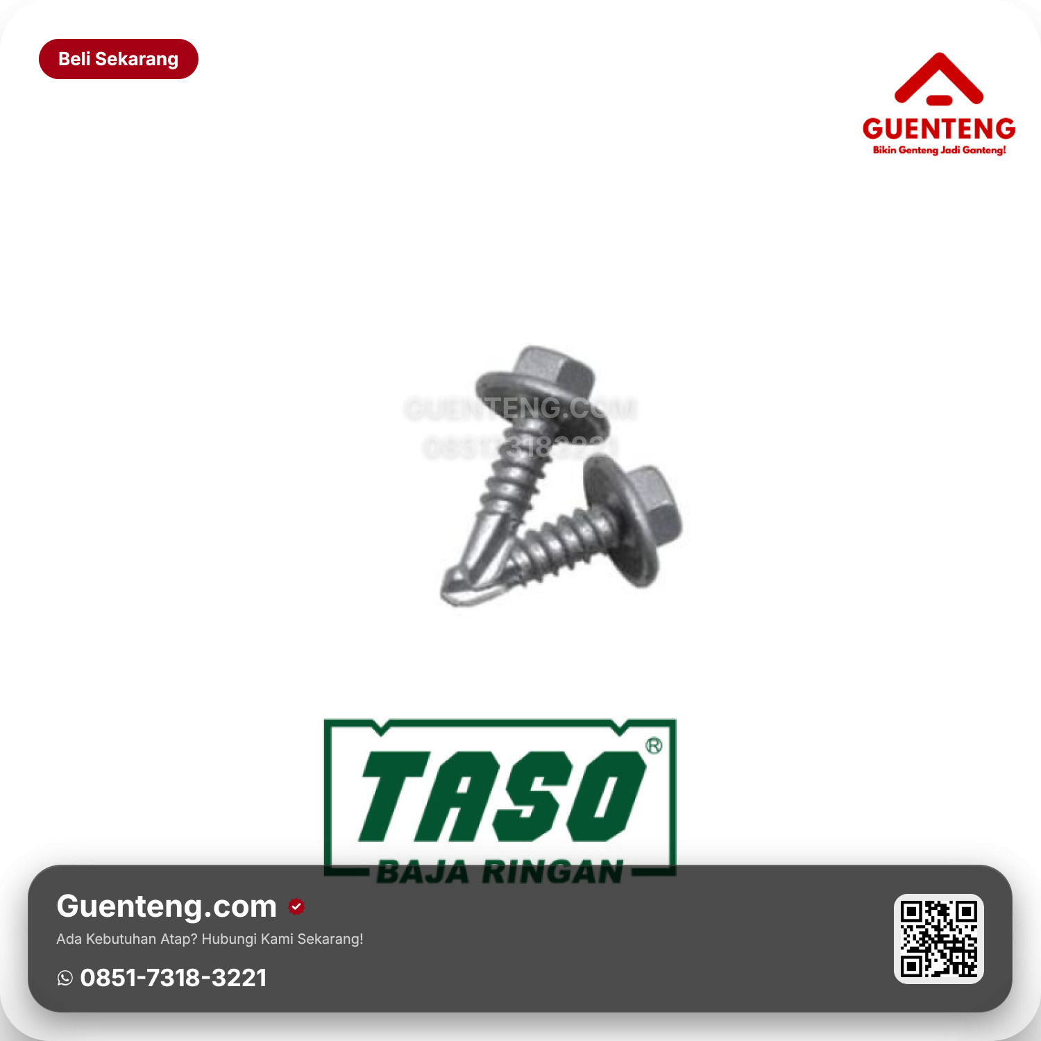 Genteng Baja Ringan TASO SCREW HEX-SDS #10-16X16