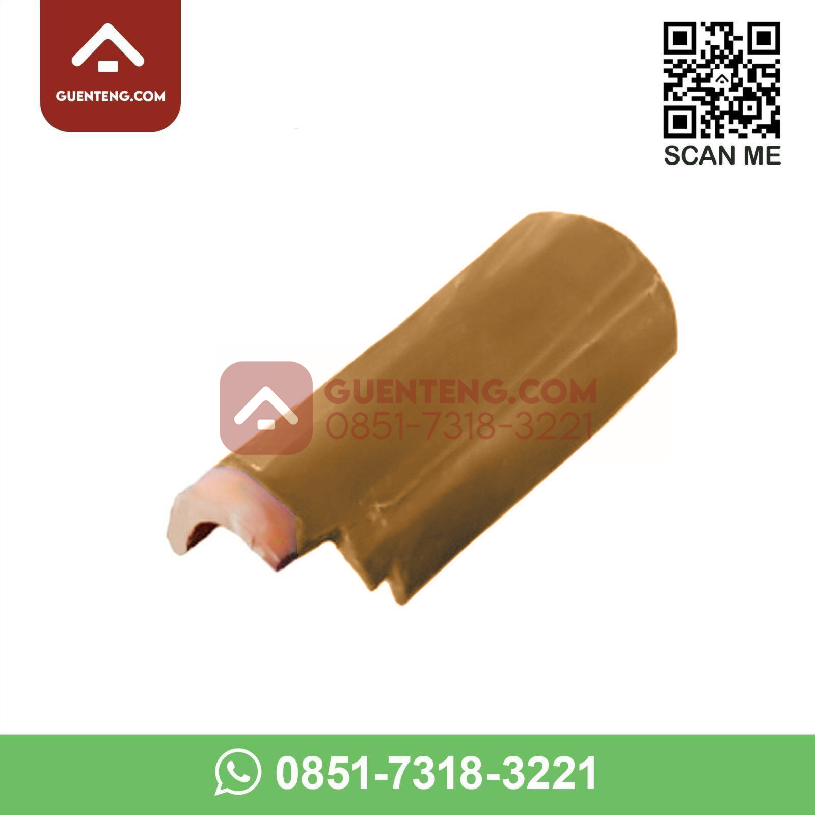 Lisplang Kanan Aksesoris Genteng Keramik KIA S4 (Right Gable) Warna Citrine Orange