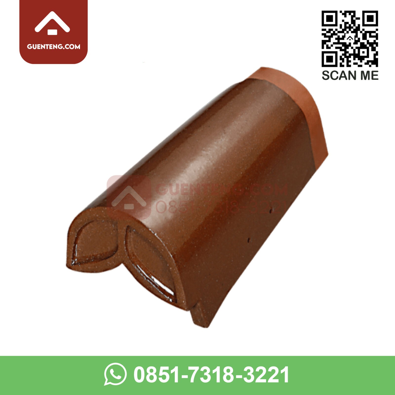 Lisplang Kanan Hiasan Akhir KE 4 HA Kanmuri Espanica Warna Natural lisplang kanan hiasan akhir ke 4 ha aksesoris genteng keramik kanmuri espanica warna natural coklat cokelat