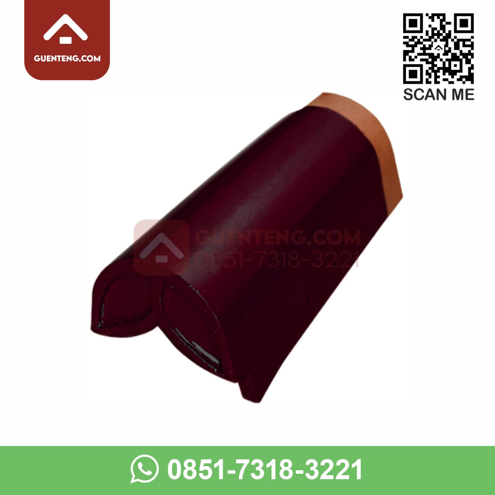 Lisplang Kanan Hiasan Akhir KE 4 HA Kanmuri Espanica Warna Wine Red lisplang kanan hiasan akhir ke 4 ha aksesoris genteng keramik kanmuri espanica warna wine red