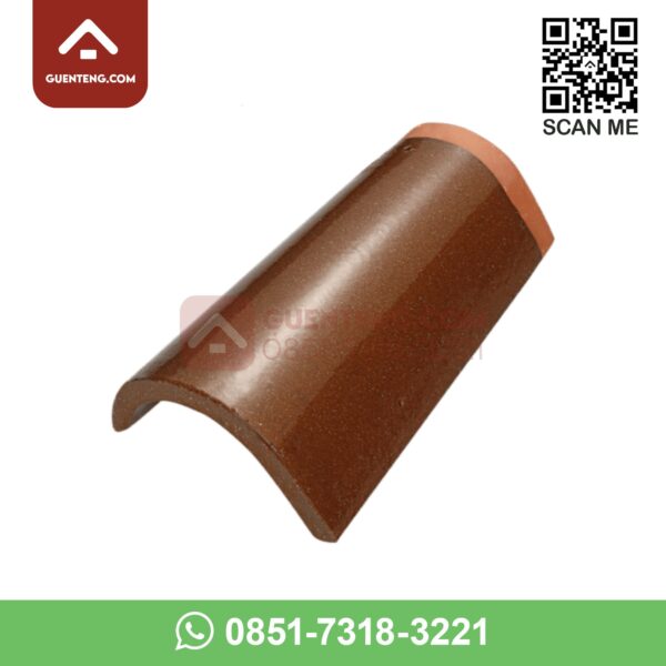 lisplang kanan ke 4 aksesoris genteng keramik kanmuri espanica warna natural coklat cokelat