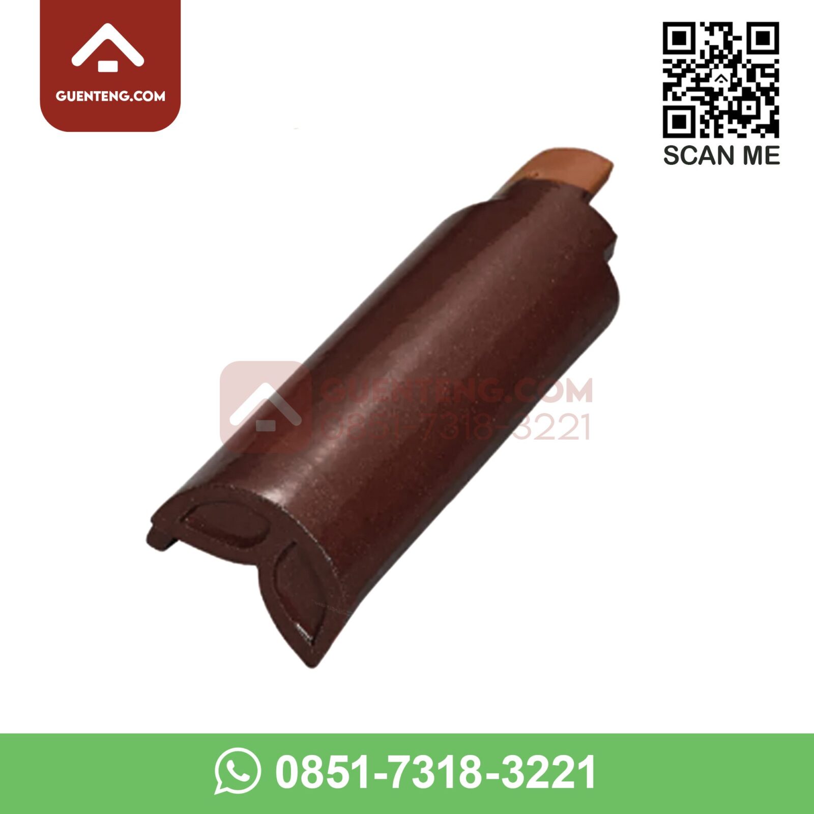 Lisplang Kiri Hiasan Akhir Aksesoris Genteng Keramik Kia S3Ha Left Gable Special Eave Warna Coco Brown Coklat Cokelat