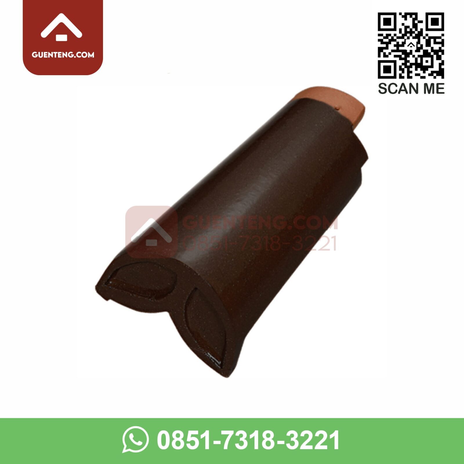Lisplang Kiri Hiasan Akhir Ke 3 Ha Aksesoris Genteng Keramik Kanmuri Espanica Warna Brown Coklat Cokelat