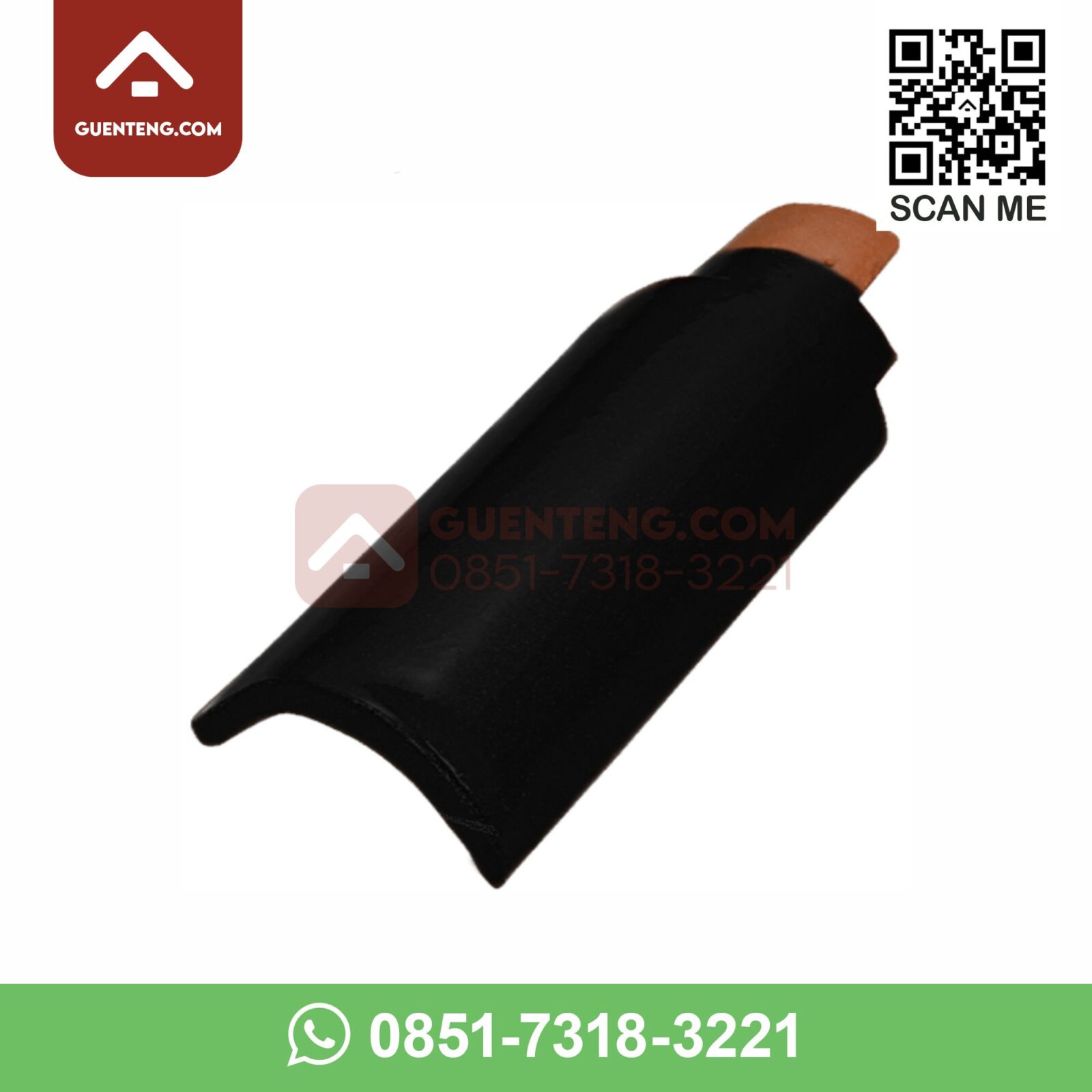 Lisplang Kiri Km 3 Aksesoris Genteng Keramik Kanmuri Milenio Warna Diamond Black Hitam