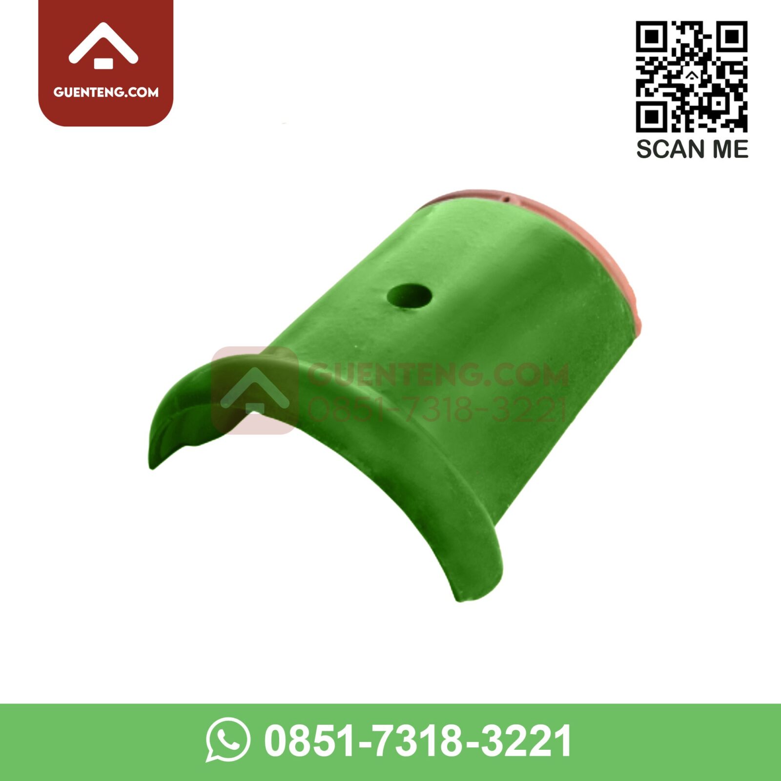 M-2PP Penangkal Petir (Special Ridge) Aksesoris Genteng Keramik M Class Warna Matt Green – Hijau – Ijo