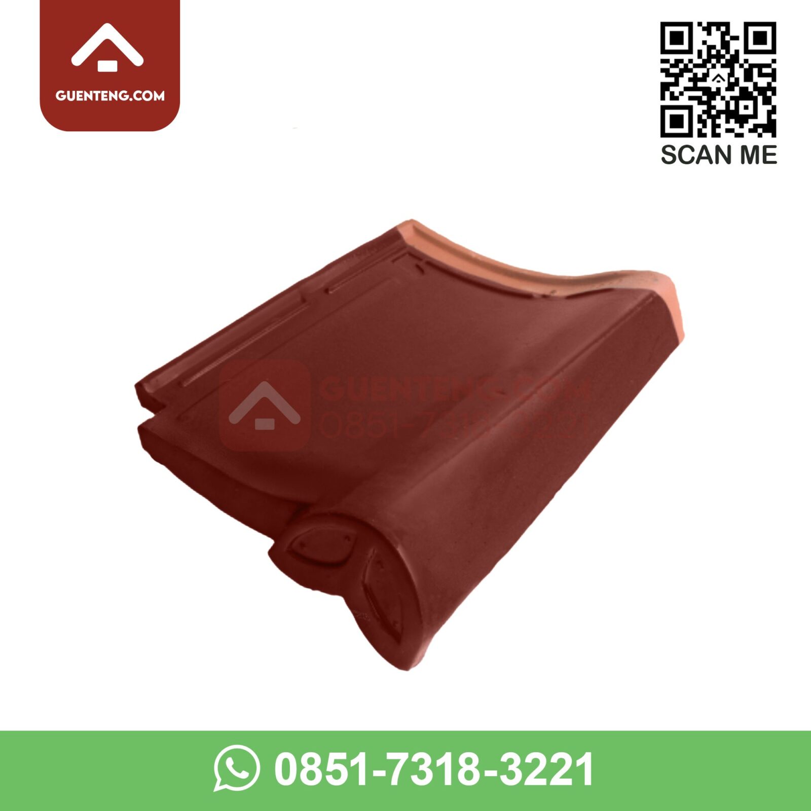 M-4-HA Lisplang Kanan Hiasan Akhir (Right Special Gable) Aksesoris Genteng Keramik M Class Warna Matt Copper