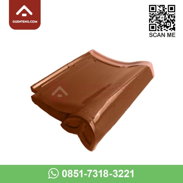 m 4 ha lisplang kanan hiasan akhir right special gable aksesoris genteng keramik m class warna natural coklat cokelat
