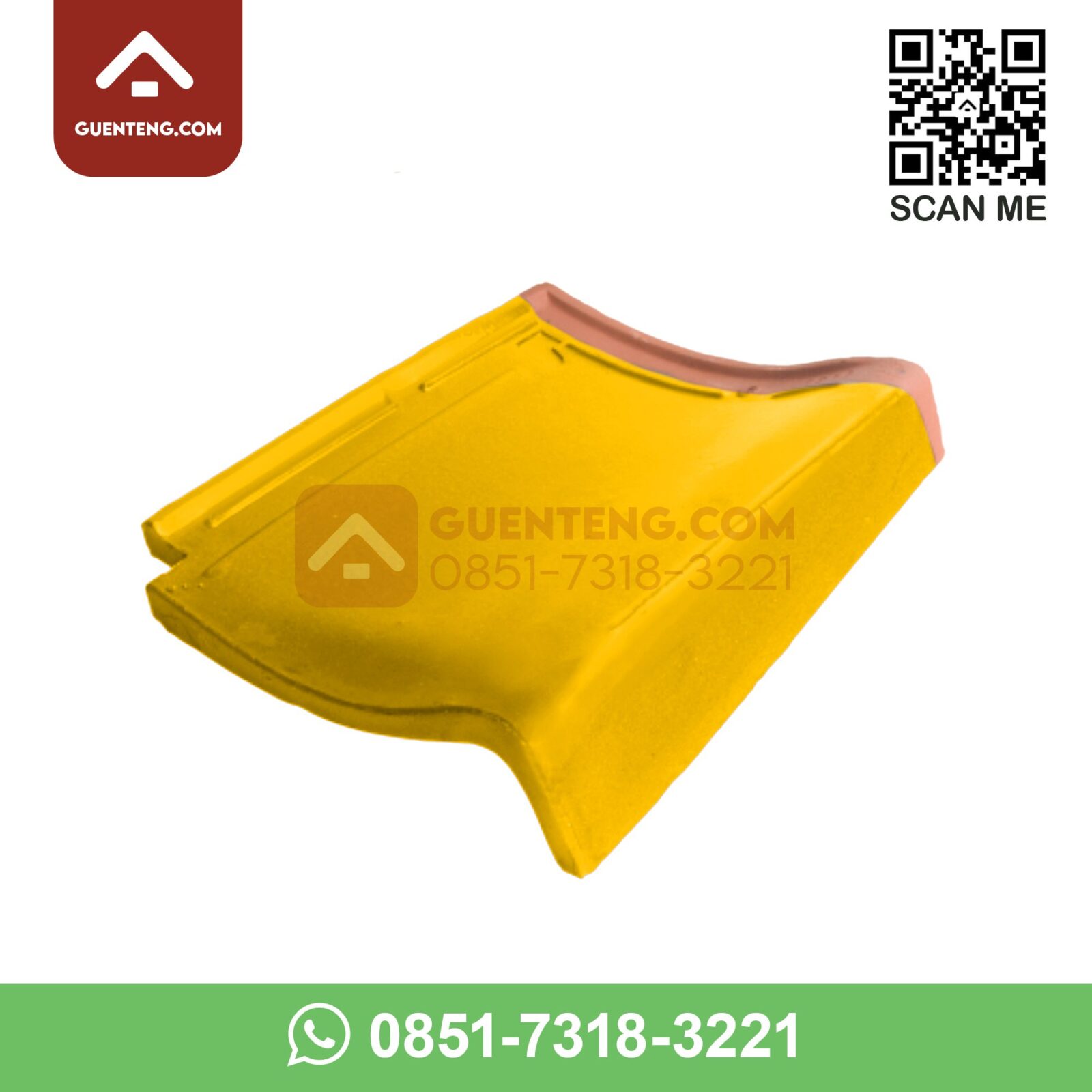 M-4 Lisplang Kanan (Right Gable) Aksesoris Genteng Keramik M Class Warna Matt Yellow – Kuning m 4 lisplang kanan right gable aksesoris genteng keramik m class warna matt yellow kuning