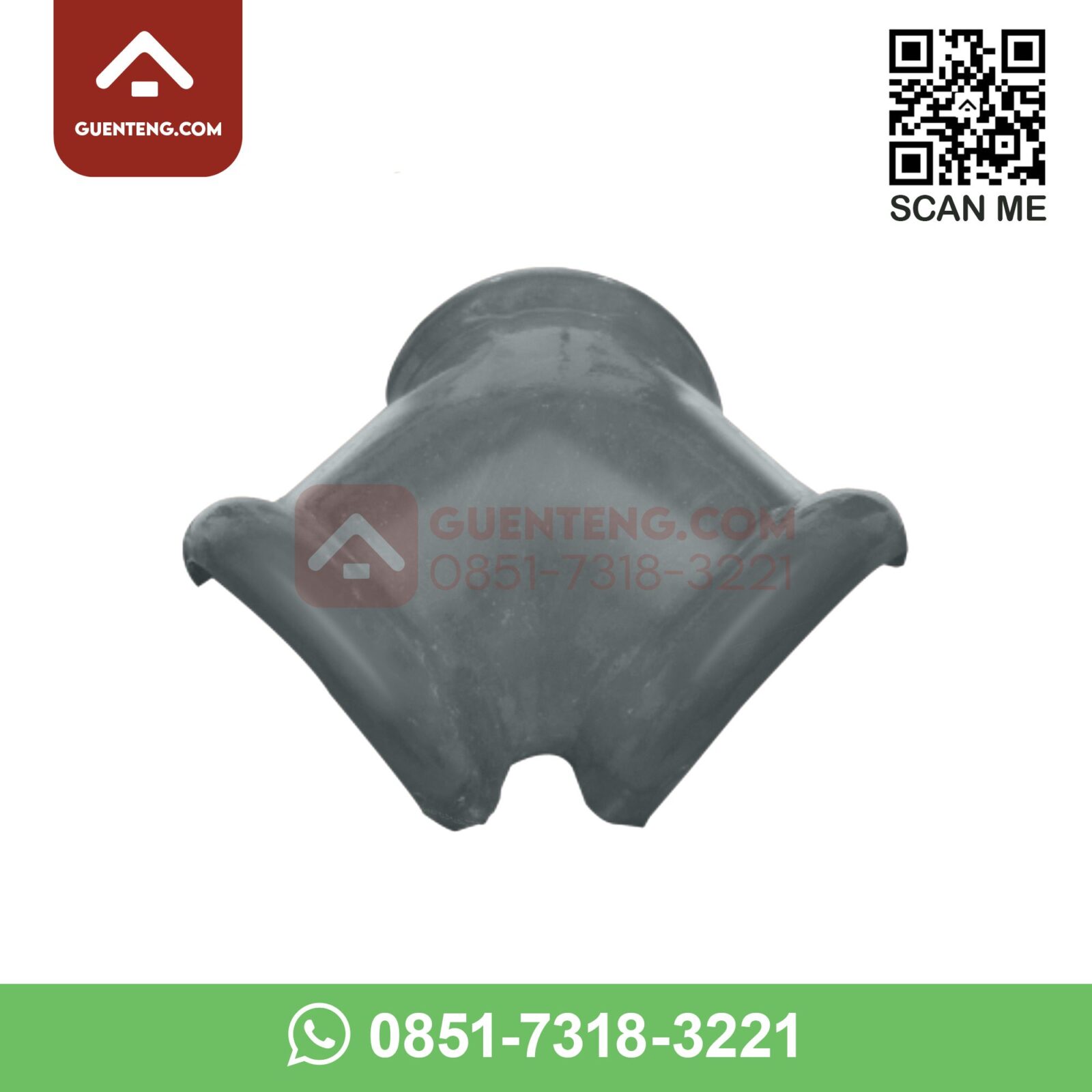M-8C Nok 3 Arah (3 Forked Ridge) Aksesoris Genteng Keramik M Class Warna Matt Silver Black – Hitam m 8c nok 3 arah 3 forked ridge aksesoris genteng keramik m class warna matt silver black hitam