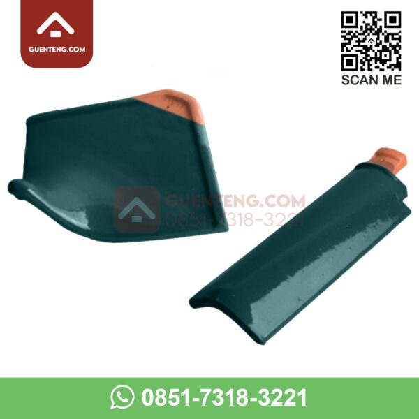 m 9 m 9a hiasan ujung jurai special hip end aksesoris genteng keramik m class warna glossy dark tosca
