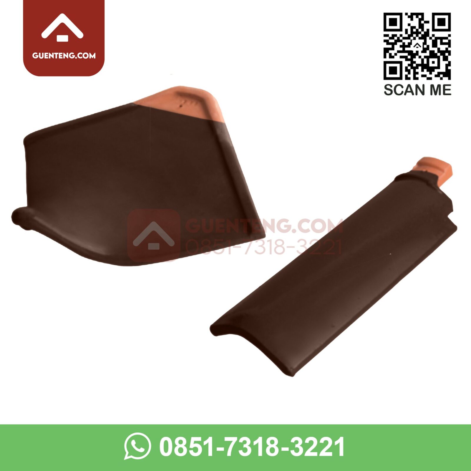M-9 & M-9A Hiasan Ujung Jurai (Special Hip End) Aksesoris Genteng Keramik M Class Warna Matt Dark Brown m 9 m 9a hiasan ujung jurai special hip end aksesoris genteng keramik m class warna matt dark brown coklat cokelat coklat tua cokelat tua