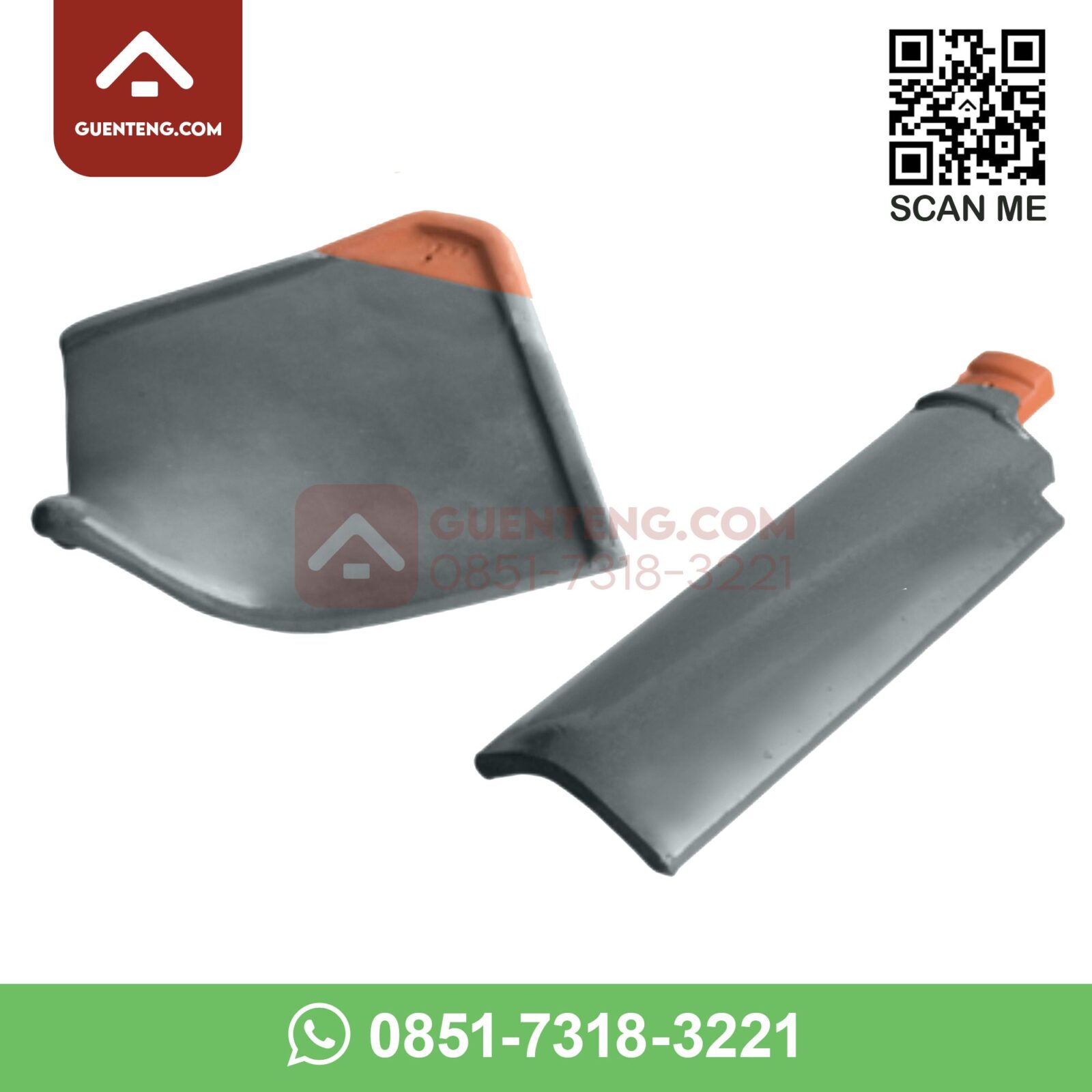 M-9 & M-9A Hiasan Ujung Jurai (Special Hip End) Aksesoris Genteng Keramik M Class Warna Matt Silver Black – Hitam m 9 m 9a hiasan ujung jurai special hip end aksesoris genteng keramik m class warna matt silver black hitam