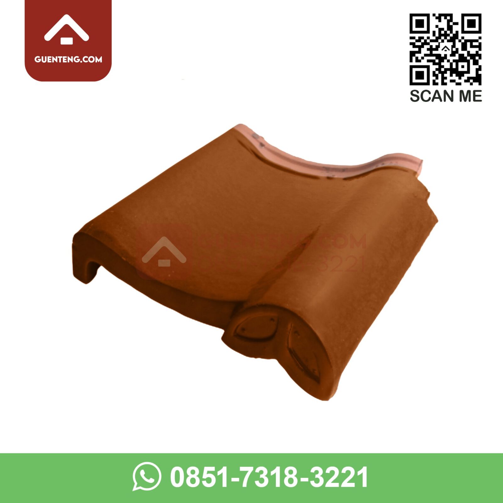 M3-HA Lisplang Kiri Hiasan Akhir (Left Special Gable) Aksesoris Genteng Keramik M Class Warna Matt Wallnut m3 ha lisplang kiri hiasan akhir left special gable aksesoris genteng keramik m class warna matt wallnut