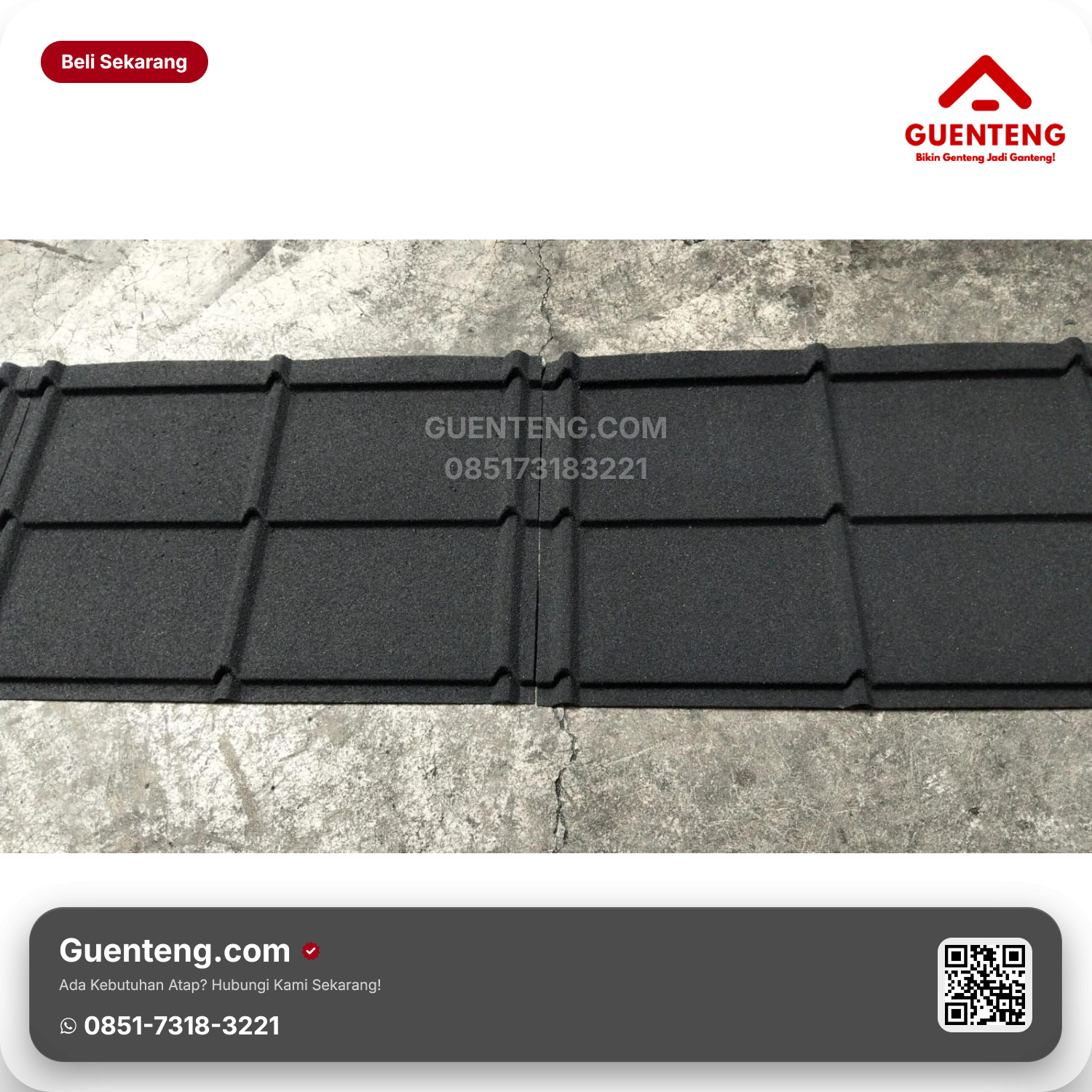 Harga GENTENG SAKURA SRIKANDI PLATINUM 25 2X2 DIAMOND BLACK (Diamond Black) Terbaru 2026 - Distributor Guenteng