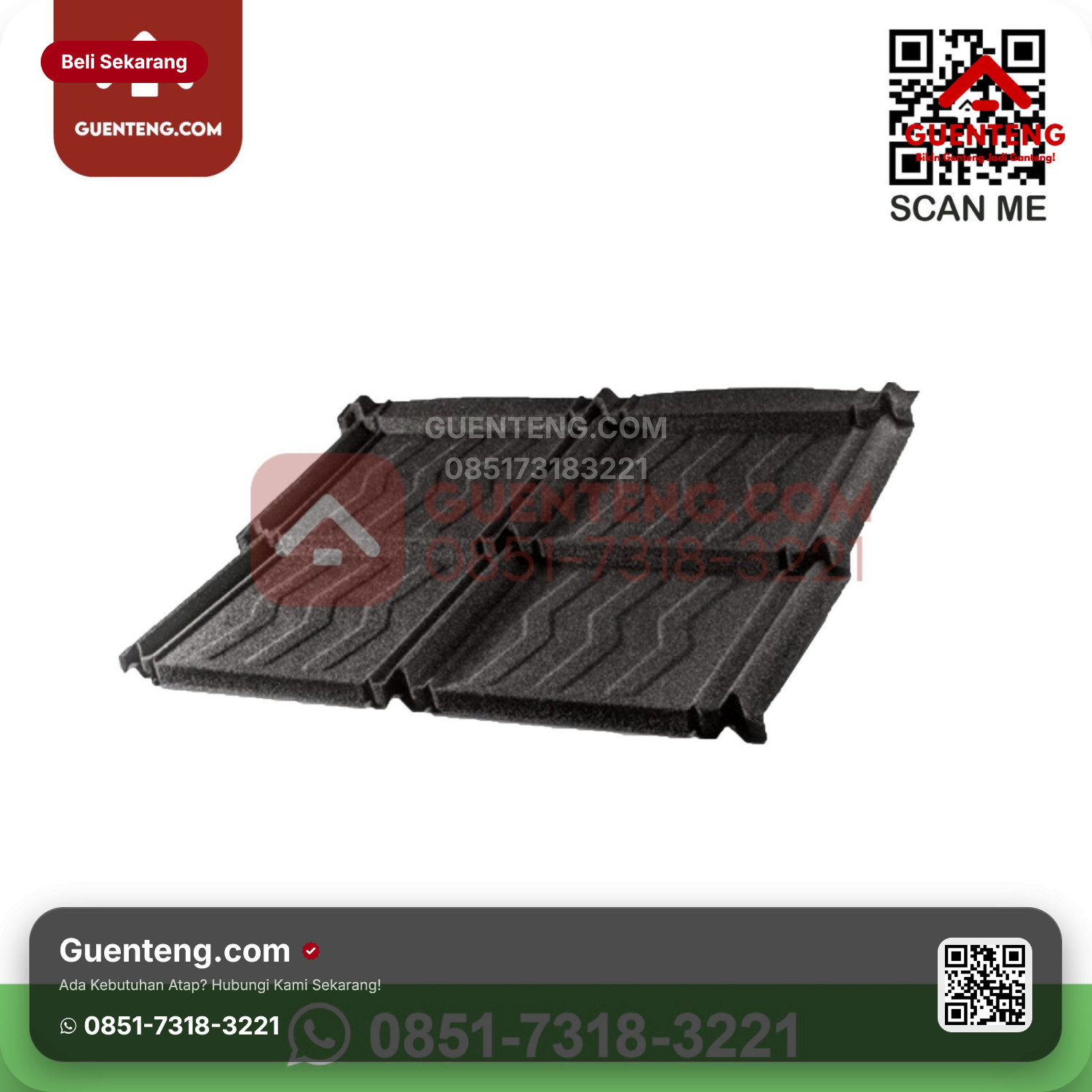 Genteng Metal Koko Roof Coral hitam