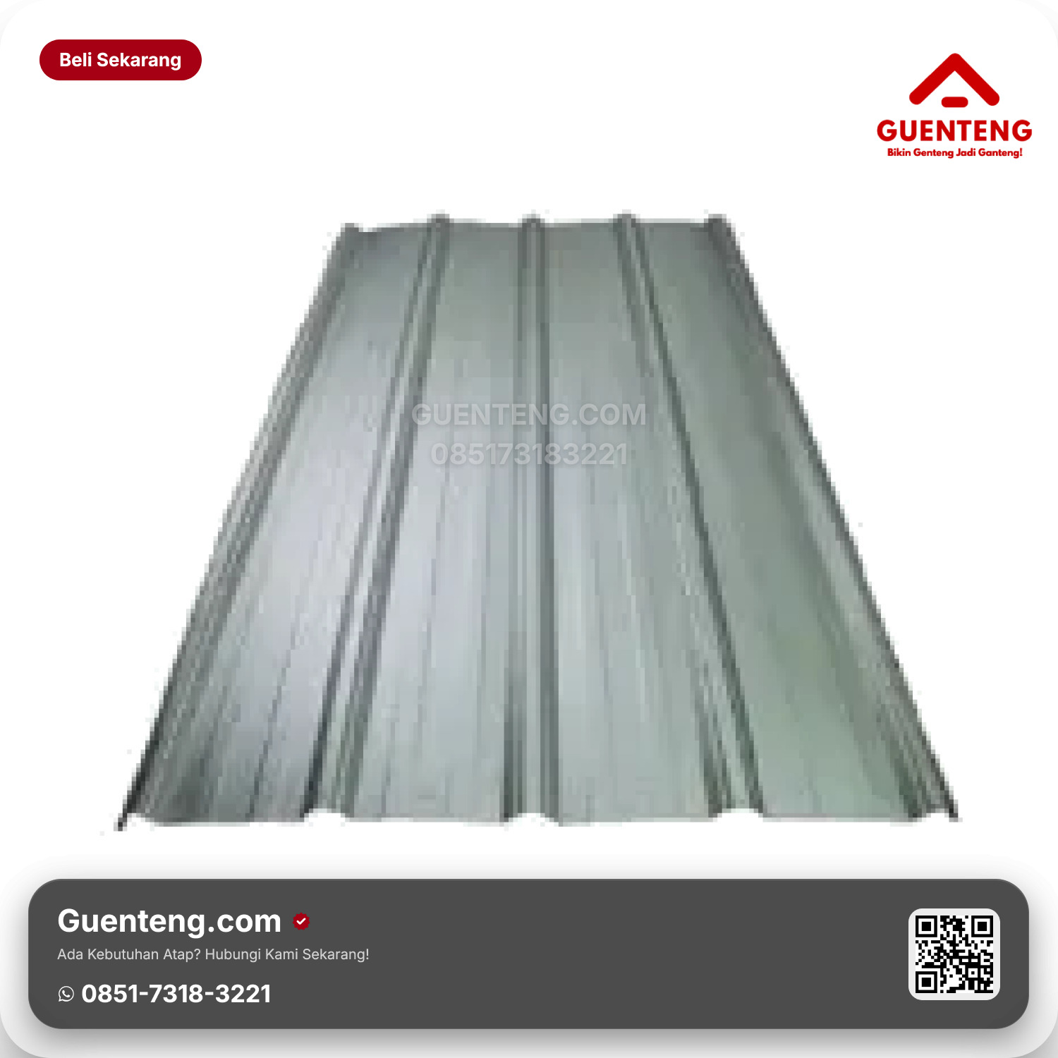 Genteng Metal Prima Roof Jaya Deck 1020 Polos