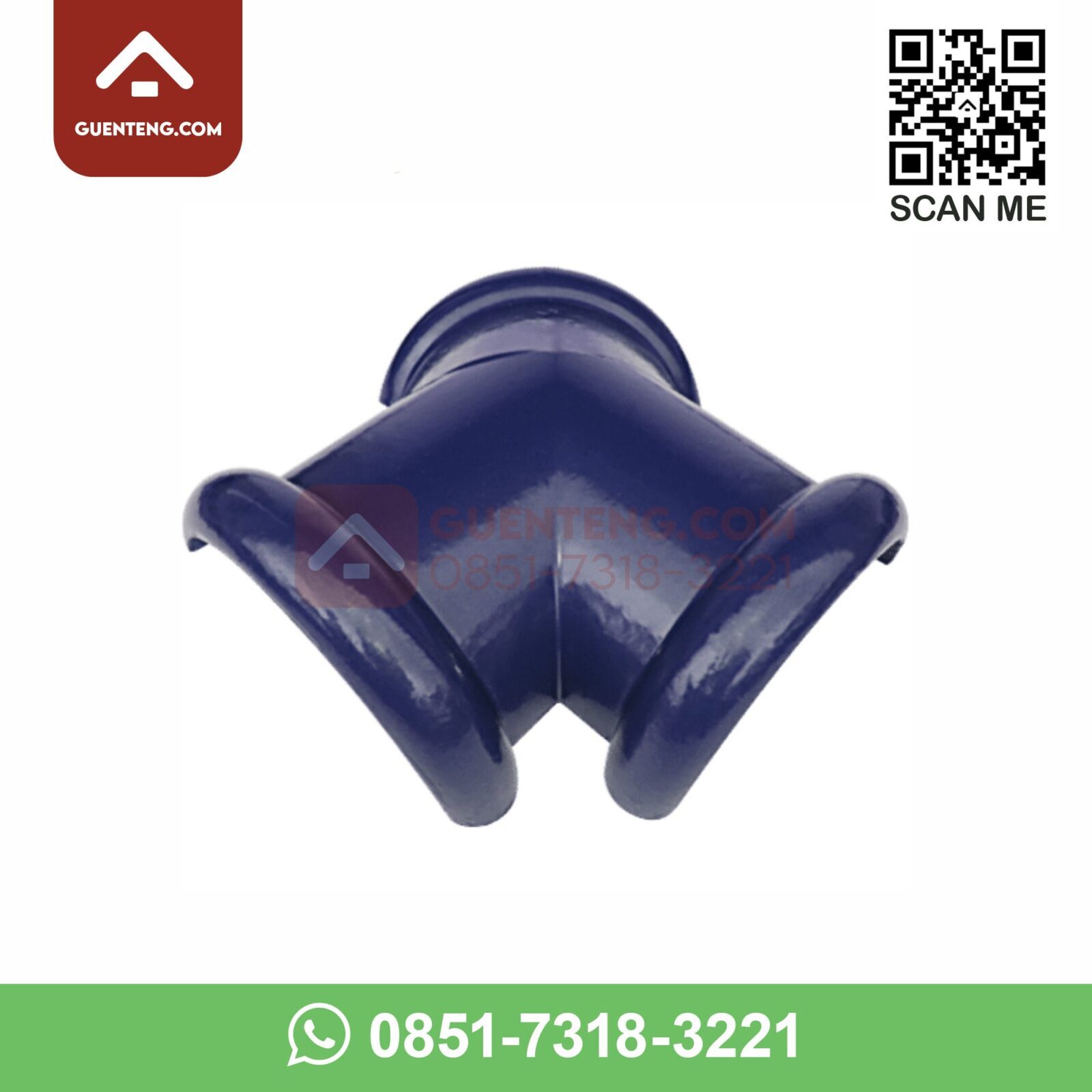Nok 3 Arah KE 8 C Kanmuri Espanica Warna Admiral Blue nok 3 arah ke 8 c aksesoris genteng keramik kanmuri espanica warna admiral blue 1