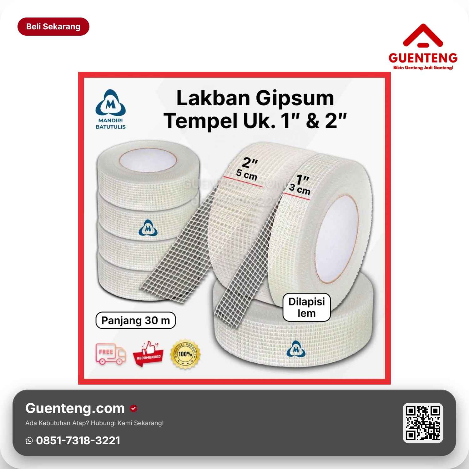 Distributor Resmi Plafon Kasa Gypsum / Fiber Tape Terlengkap & Bergaransi