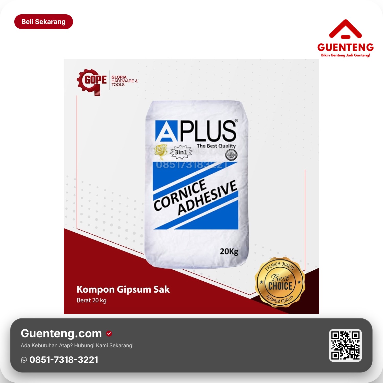 Harga Plafon Kompon Gypsum (Cornice Compound) Terbaru 2026 - Distributor Guenteng