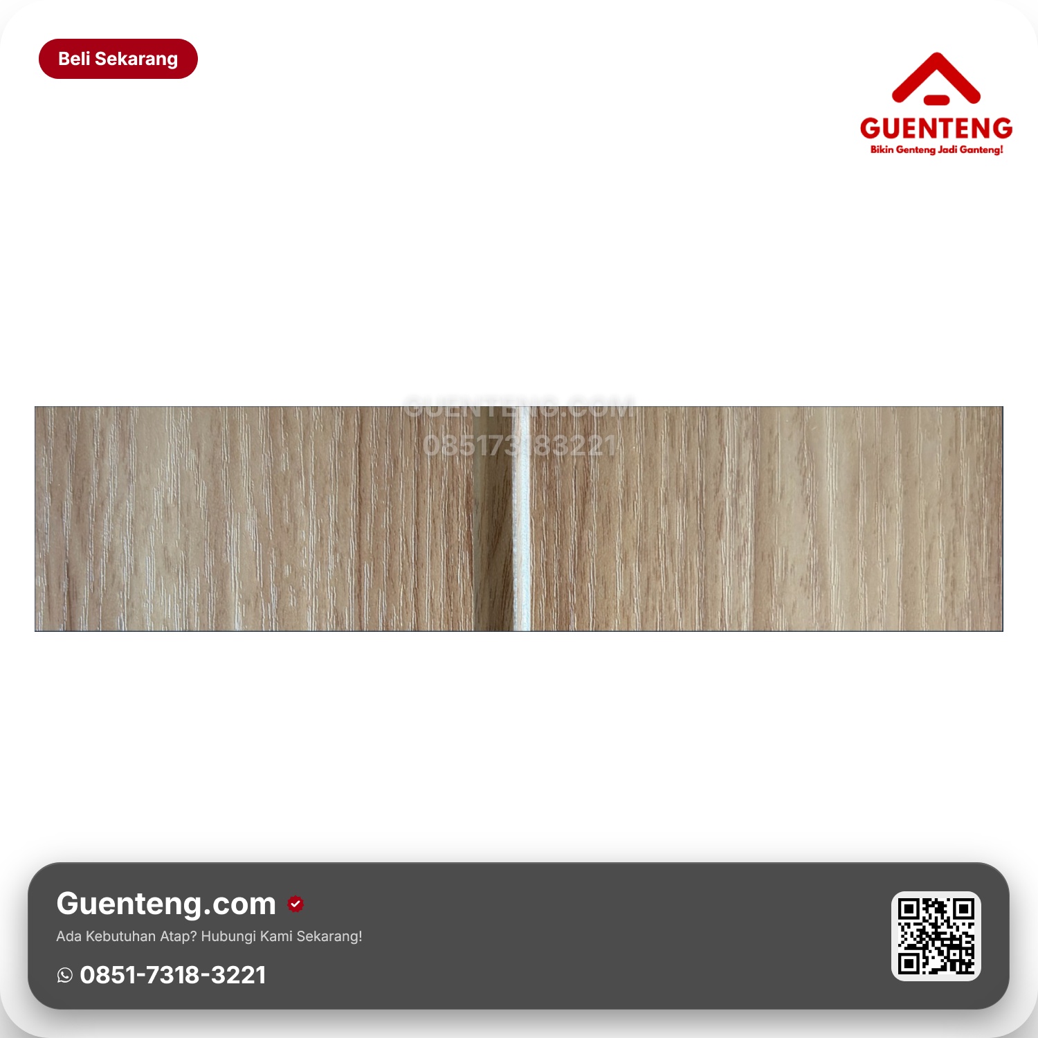Atap Plafon PVC Hyperfon Doff HK 002 NP Retro Oak Nat 8mm x 20cm