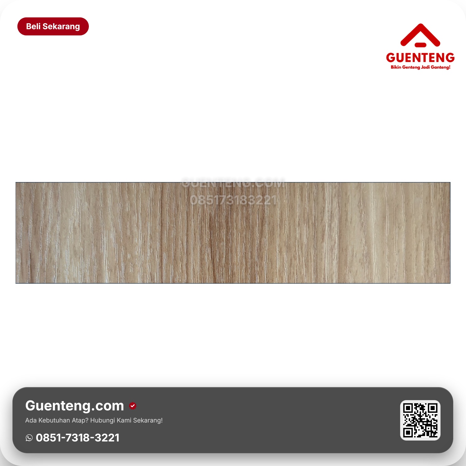 Atap Plafon PVC Hyperfon Doff HK 002 Retro Oak 8mm x 20cm