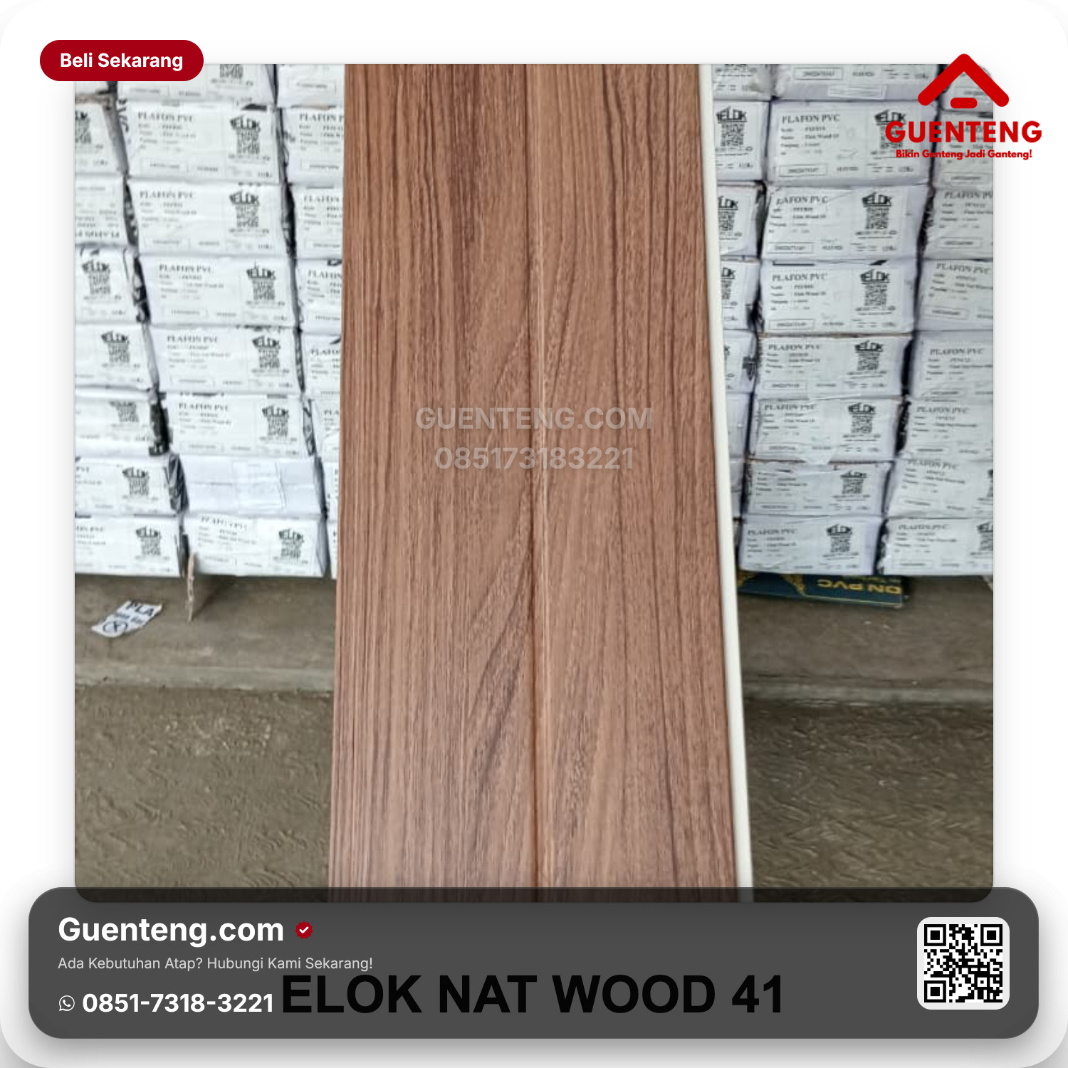 Atap Plafon PVC ELOK NAT WOOD 41