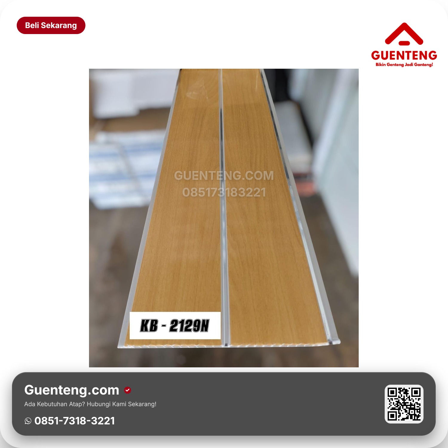 Harga Plafon PVC Golden (KB) KB-2129N Terbaru 2026 - Distributor Guenteng