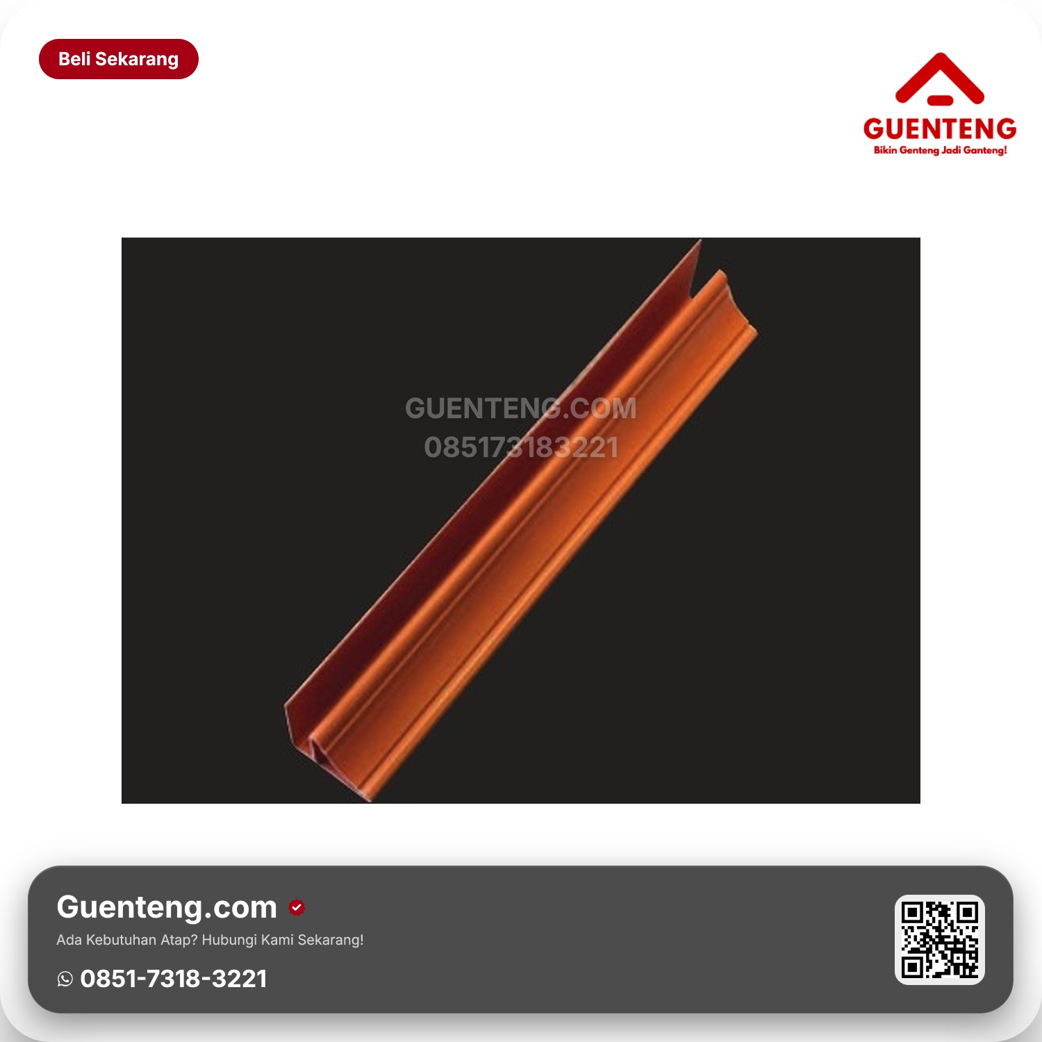 Atap List Plafon PVC Superfon LD 002 K Dinding Kecil coklat