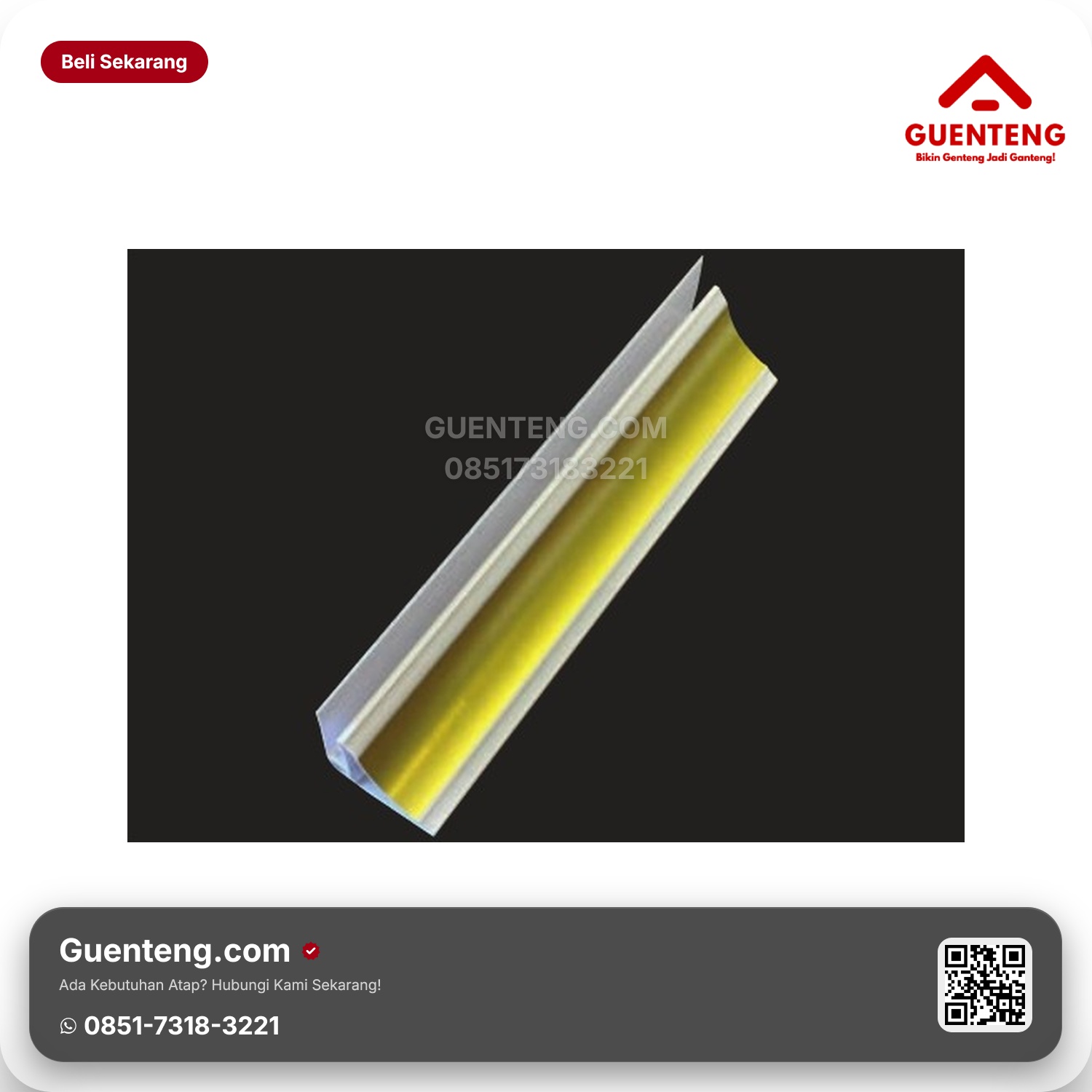 Atap List Plafon PVC Superfon LD 005 B Dinding Besar aksen kuning