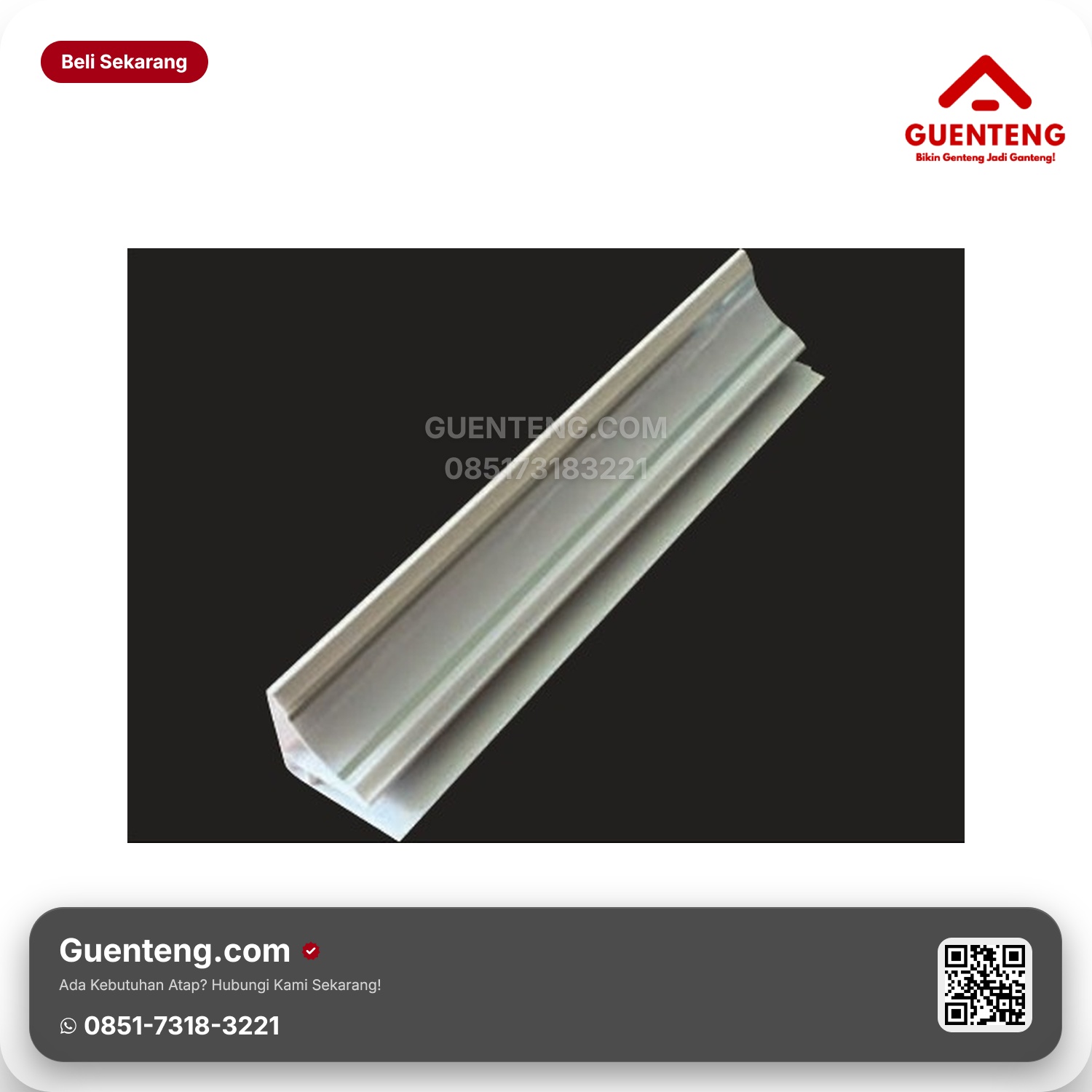 Atap List Plafon PVC Superfon LD 007 B Dinding Besar polos silver