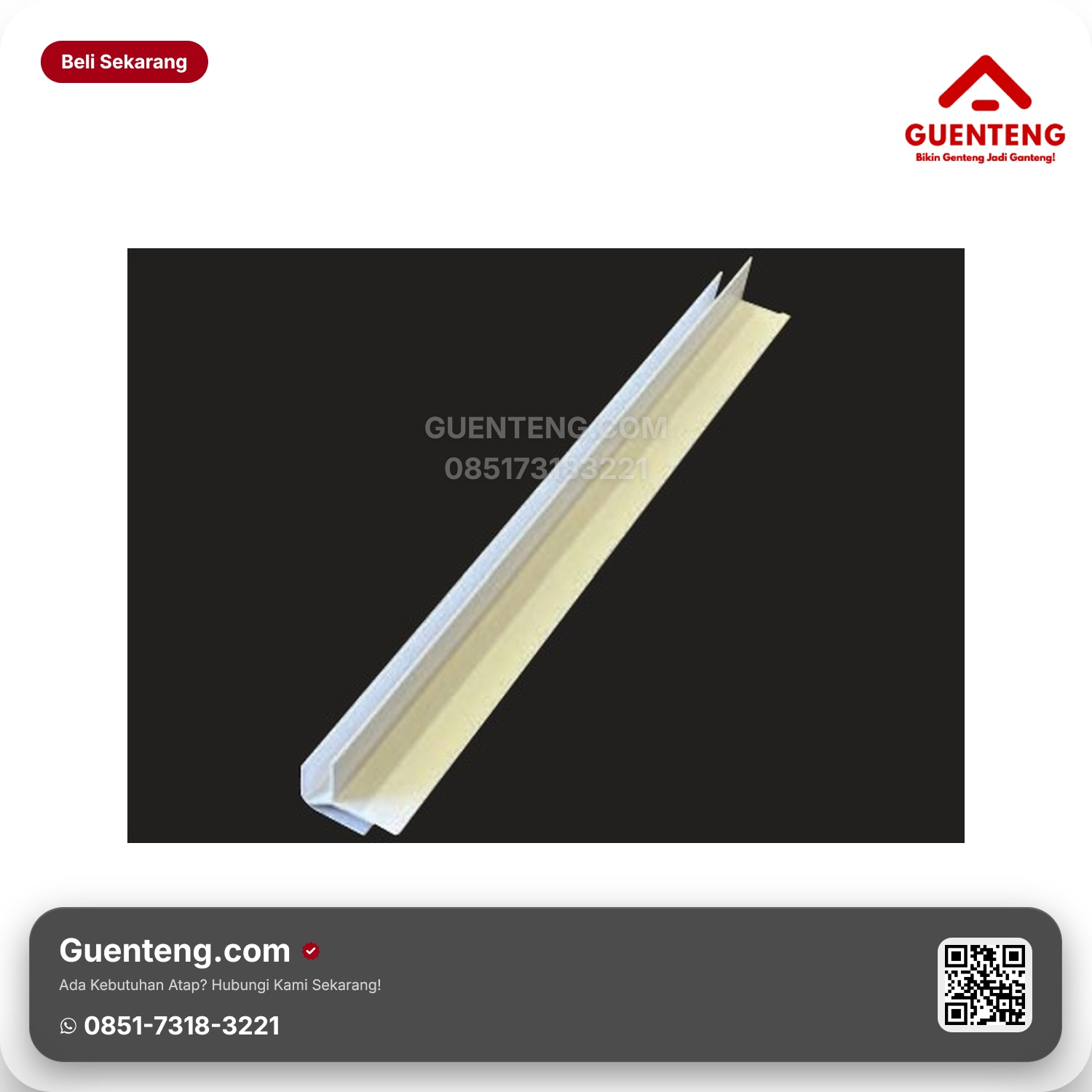Atap List Plafon PVC Superfon LS 001 L Sudut Luar natural