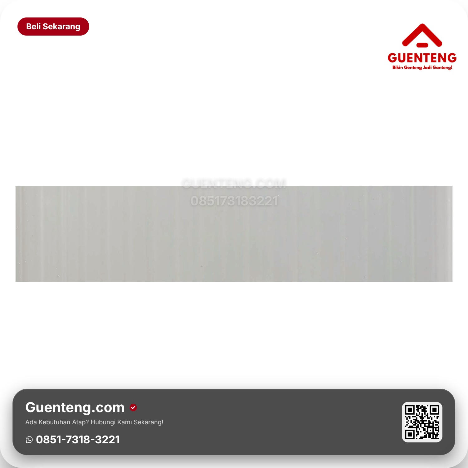 Atap Plafon PVC Superfon Glossy SP 001 Deluxe White 8mm x 20cm
