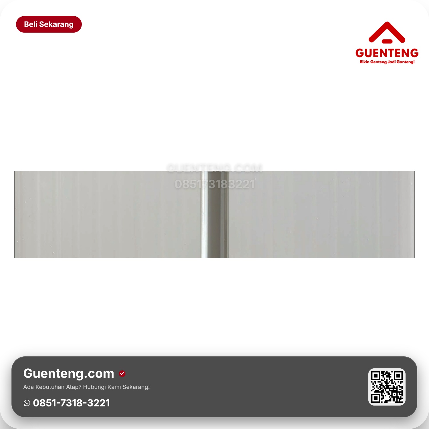 Atap Plafon PVC Superfon Glossy SP 001 NP Deluxe White Nat 8mm x 20cm