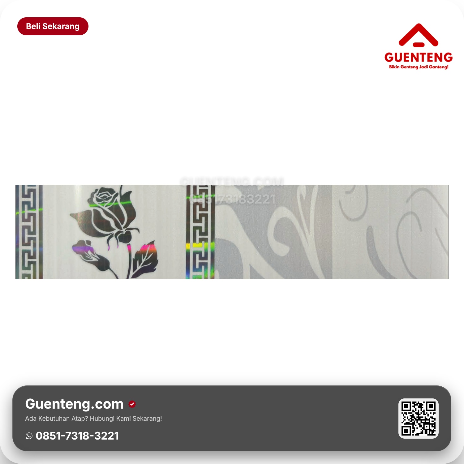 Atap Plafon PVC Superfon Glossy SP 004 Luxe Flora 8mm x 20cm