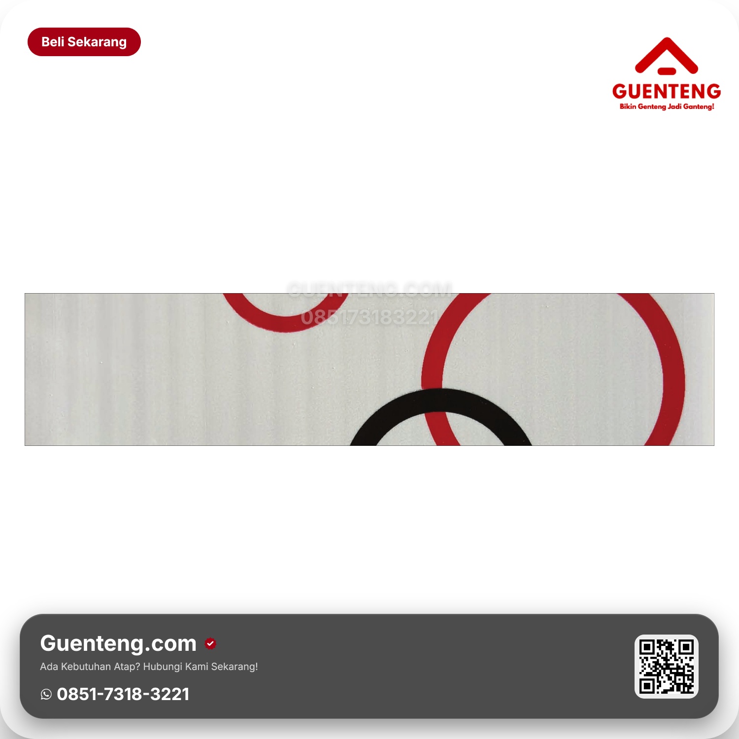 Atap Plafon PVC Superfon Glossy SP 006 Retro Bubbles 8mm x 20cm