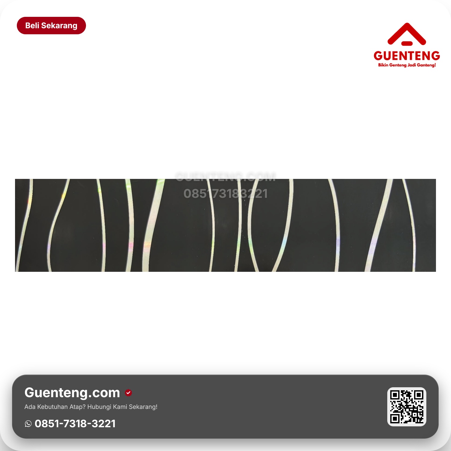 Atap Plafon PVC Superfon Glossy SP 008 Black Elegant Waves 8mm x 20cm