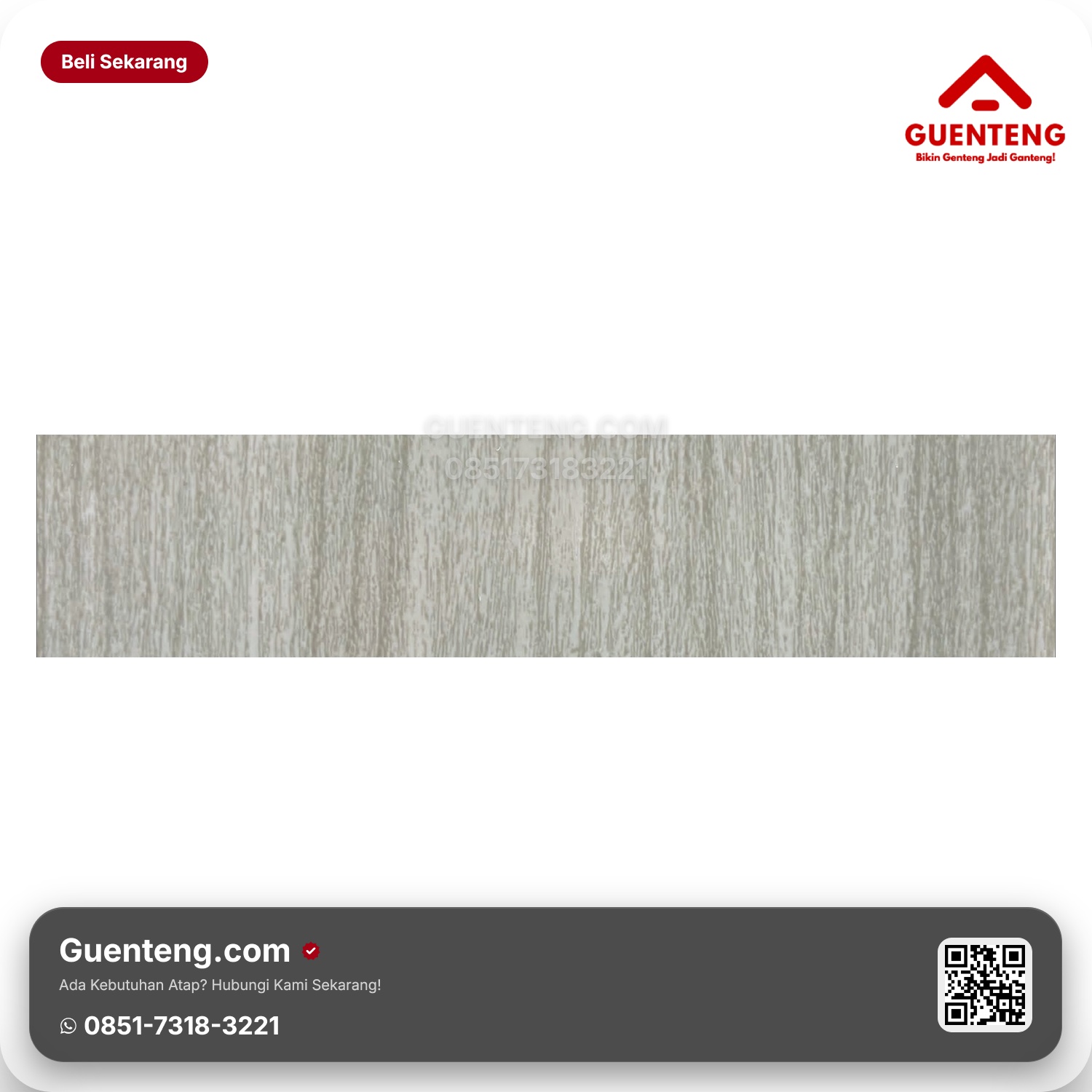 Atap Plafon PVC Superfon Glossy SK 001 Snow Birch 8mm x 20cm