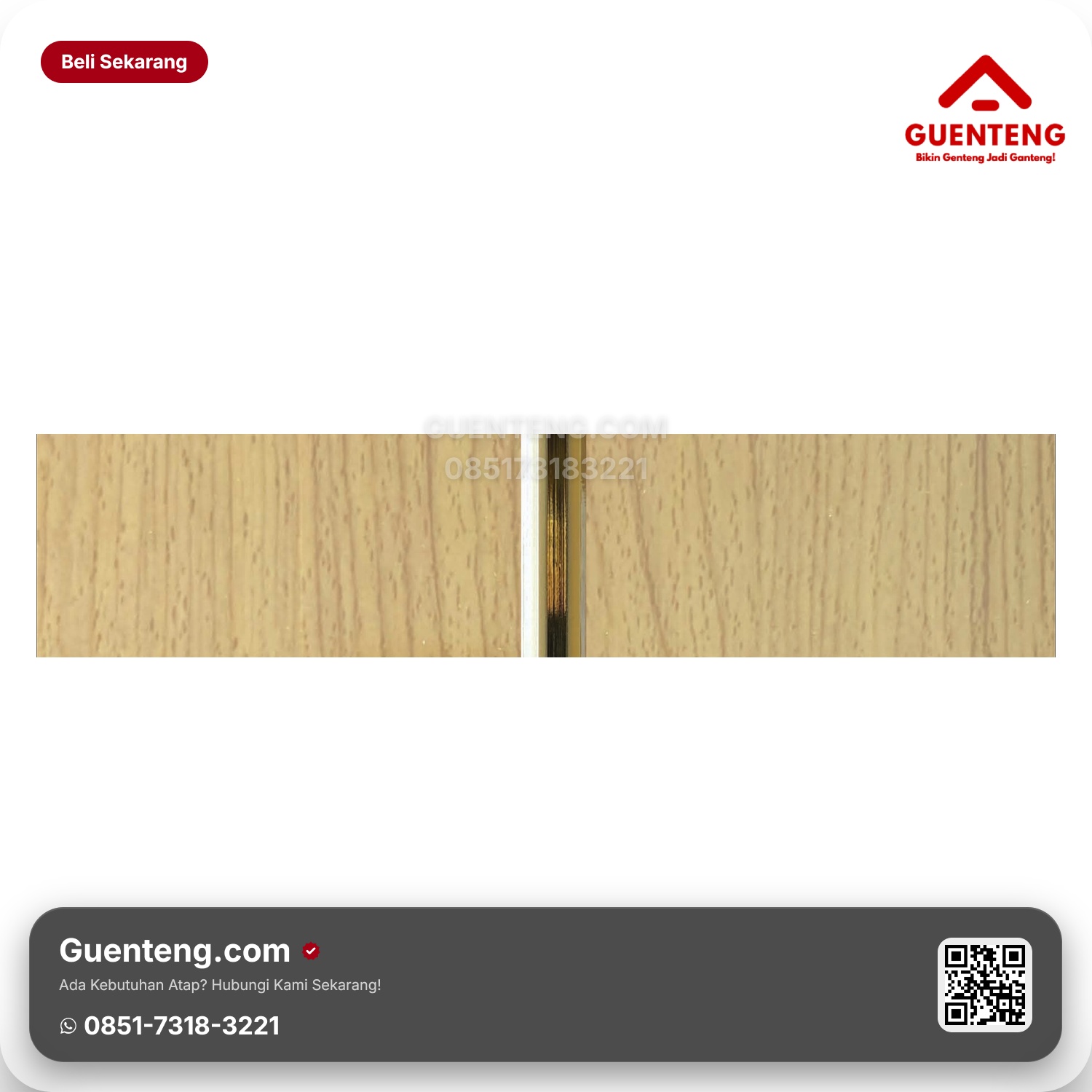 Atap Plafon PVC Superfon Glossy SK 002 NG Ash Wood Nat Gold 8mm x 20cm