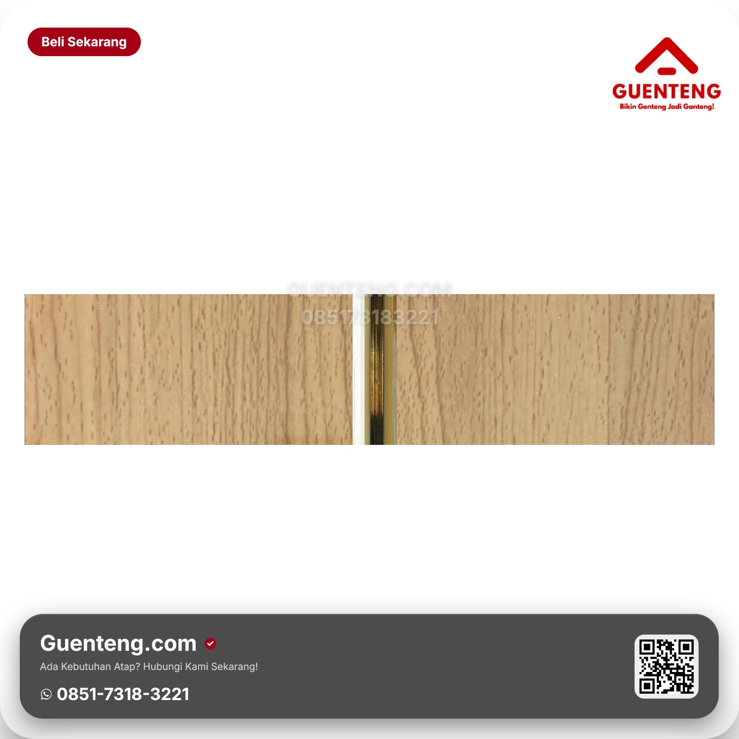 Atap Plafon PVC Superfon Glossy SK 003 NG River Oak Nat Gold 8mm x 20cm