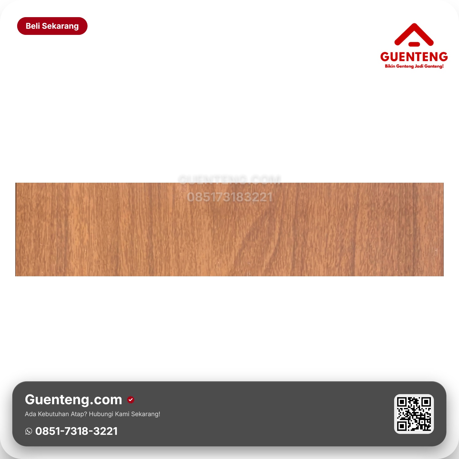 Atap Plafon PVC Superfon Glossy SK 004 Sheen Teak 8mm x 20cm