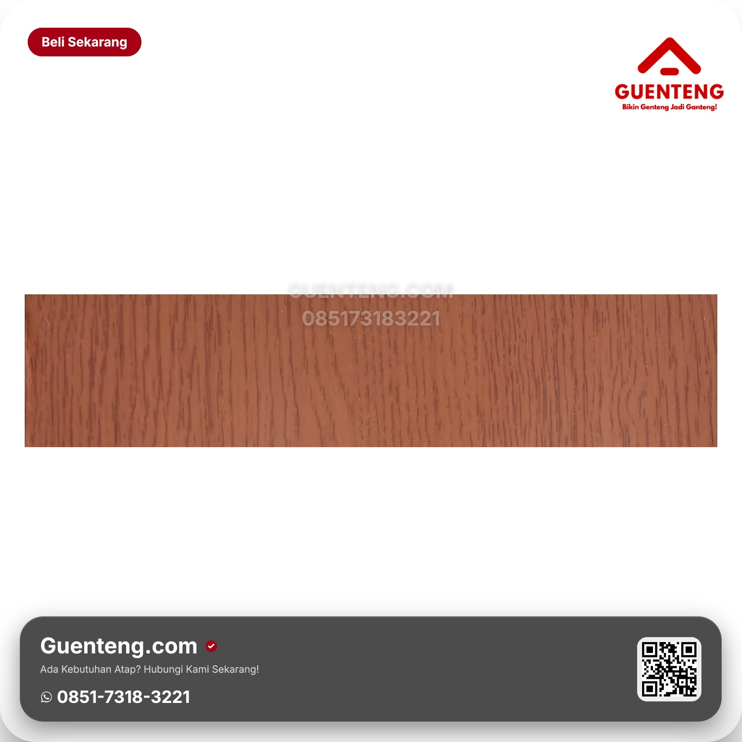 Atap Plafon PVC Superfon Glossy SK 005 Red Mahogany 8mm x 20cm