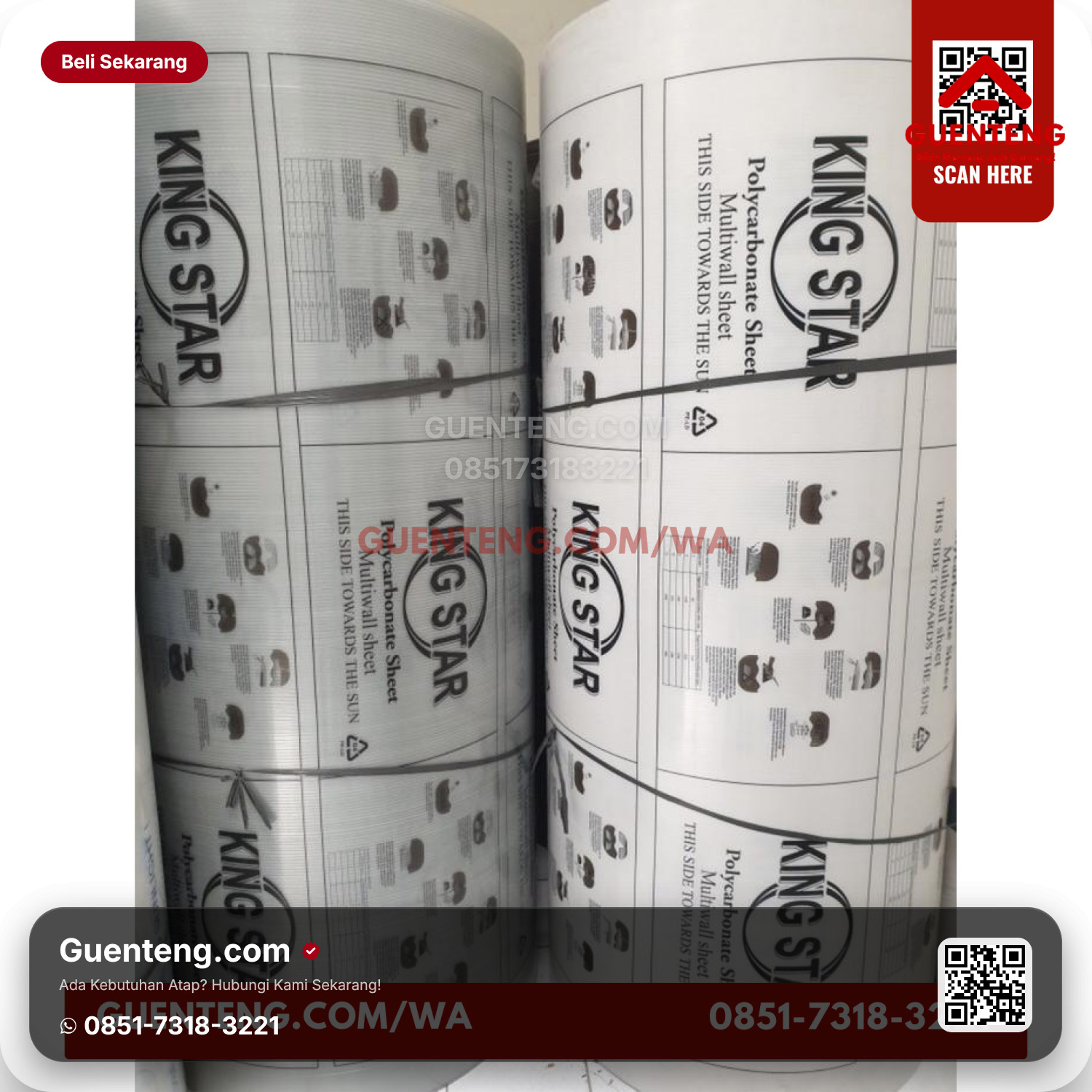 Atap Plastik Polycarbonate Roll King Star Kingstar