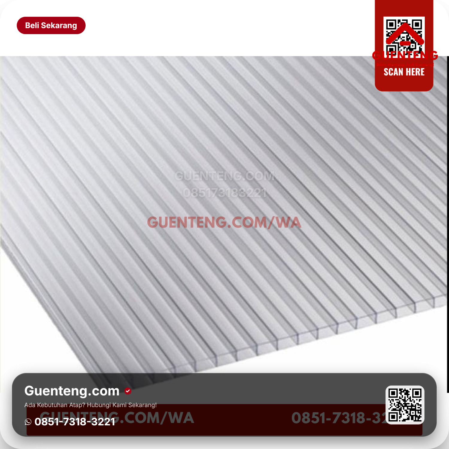 Atap Plastik Polycarbonate Roll SUN PRO 10 mm Sunpro