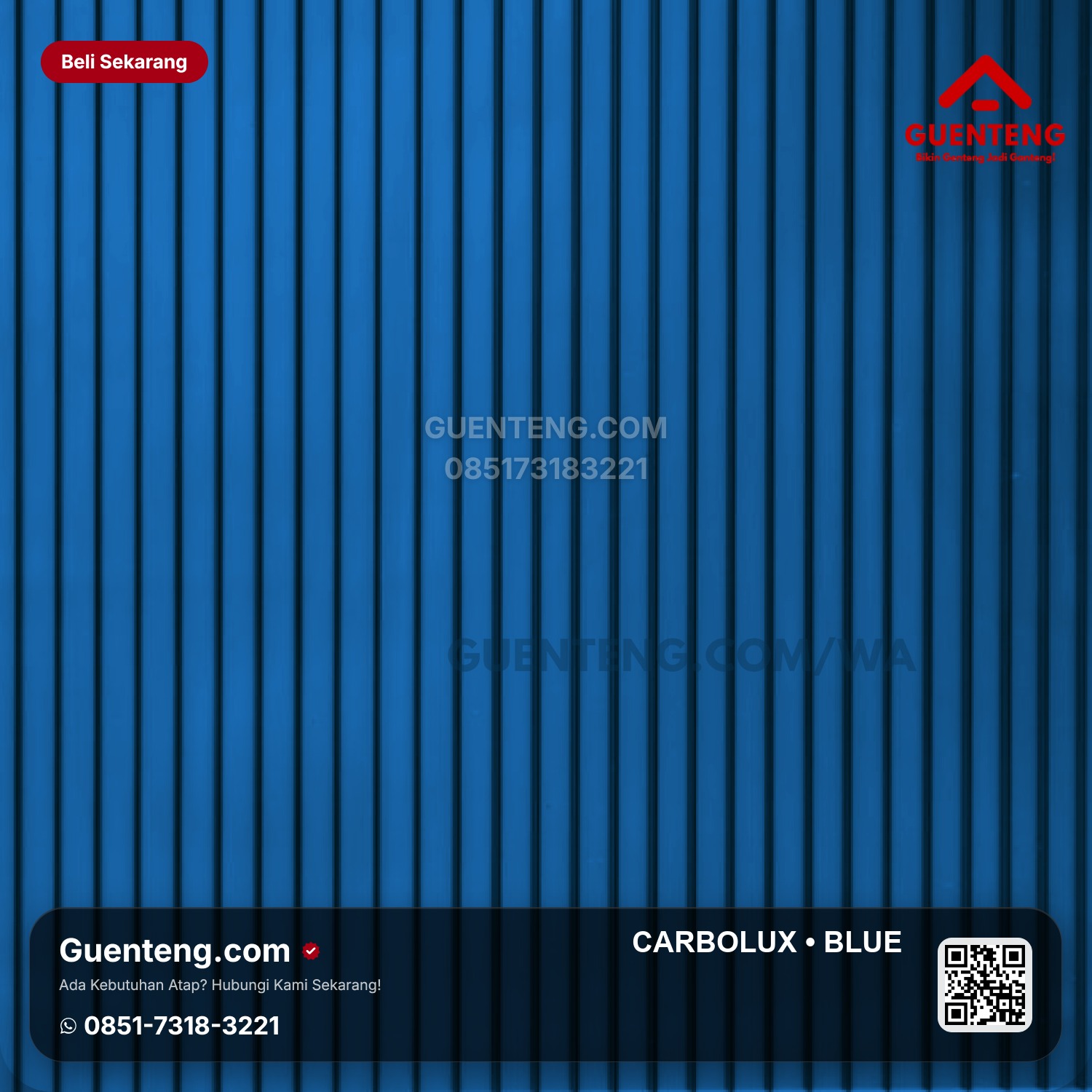 Atap Polycarbonate Carbolux Blue