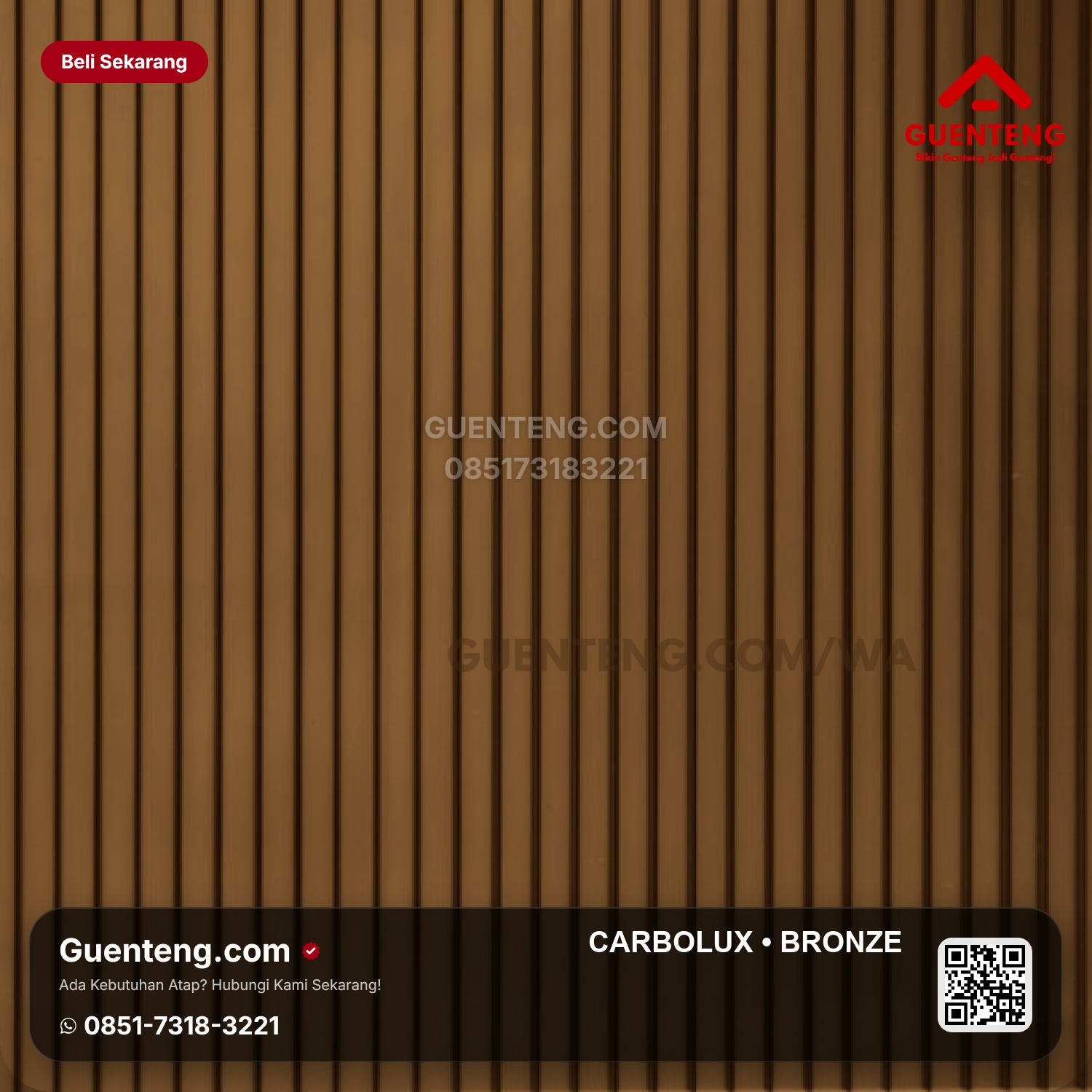 Atap Polycarbonate Carbolux Bronze