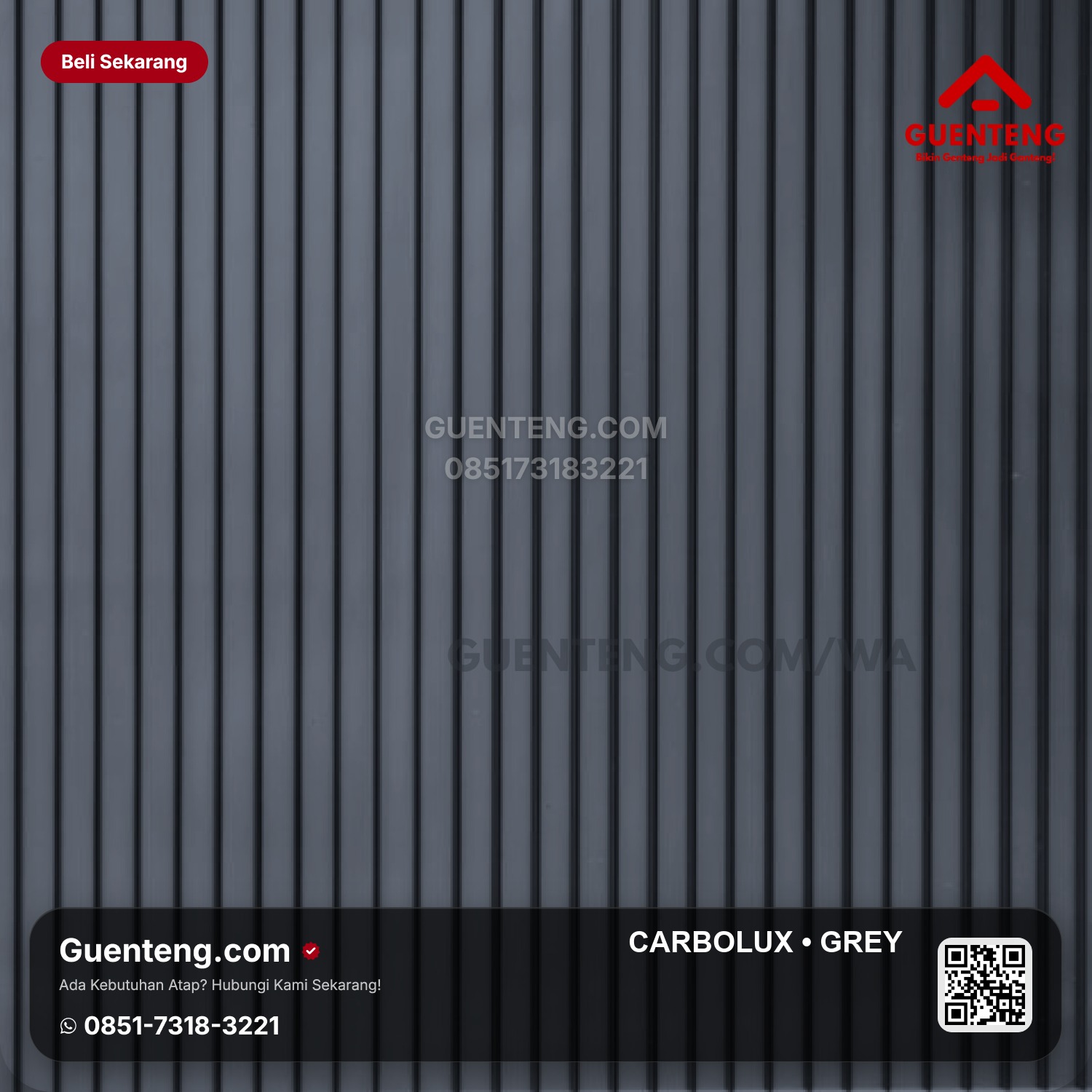 Atap Polycarbonate Carbolux Grey